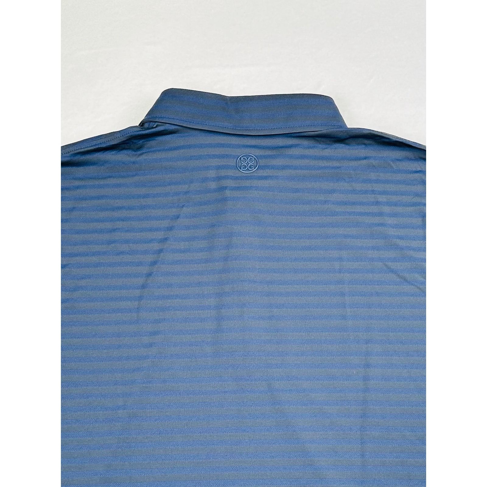 G/FORE G/Fore Men's XL Dark Blue Stripe Tech Pique Golf Polo Shirt Size US XL / EU 56 / 4 - 7 Thumbnail