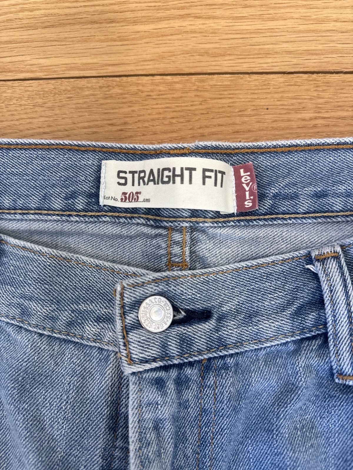 Levi's Vintage Clothing Vintage Levi’s 505 Straight Fit Jeans – Light Wash – 36W 32L Size US 36 / EU 52 - 2 Thumbnail