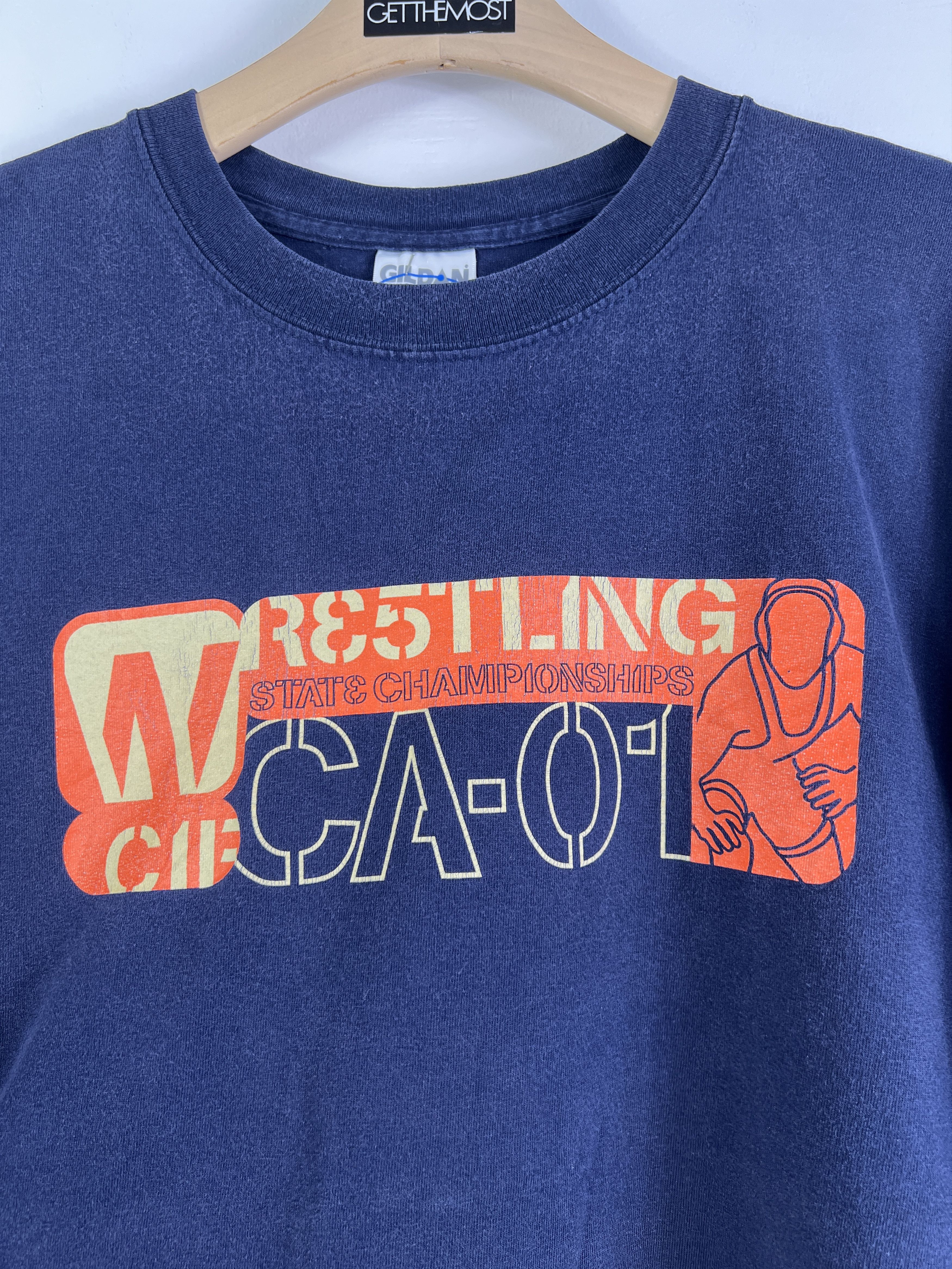 Vintage No.5138 VTG Wrestling State Championships Graphic Tee (XXL) Size US XXL / EU 58 / 5 - 2 Thumbnail