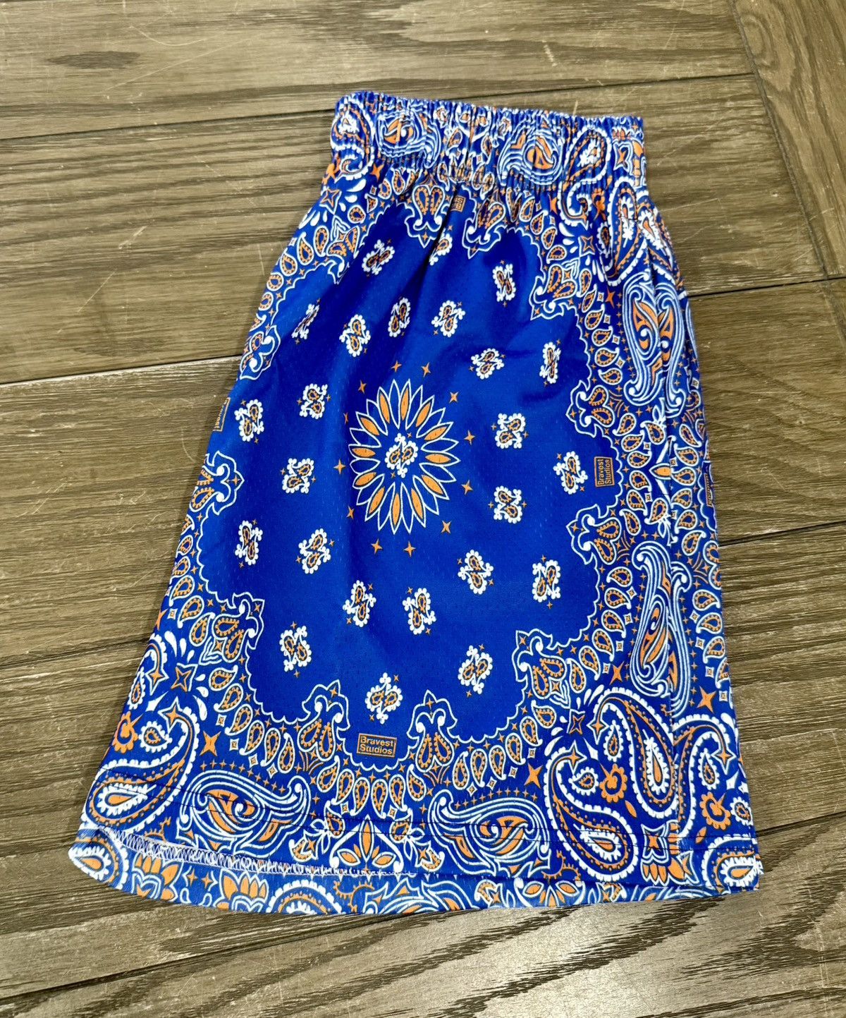 Bravest Studios × Designer ⚡️ Bravest Studios Spree Blue Paisley Mesh Shorts Size XL ⚡️ Size US 36 / EU 52 - 2 Thumbnail