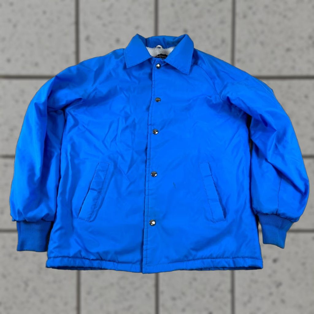 Sears VINTAGE Sears Jacket 90s Windbreaker Blue Lined Button S Men Small Size US S / EU 44-46 / 1 - 1 Thumbnail