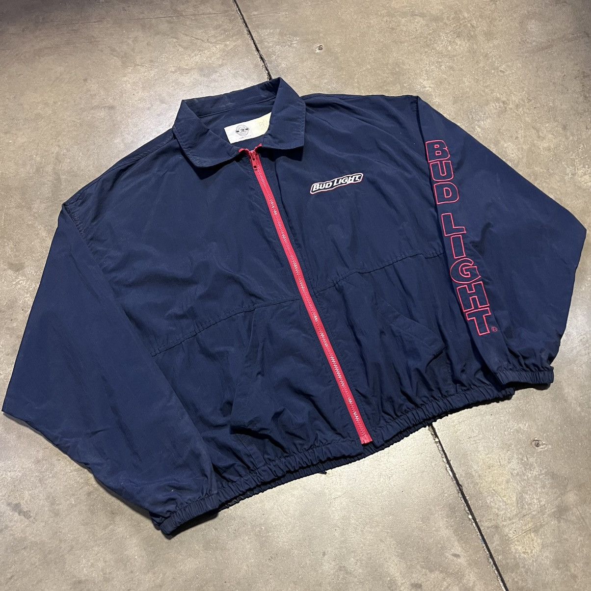 Vintage Vintage Bud Light Windbreaker Jacket Zip Up Promo Beer 90s Size US XL / EU 56 / 4 - 2 Thumbnail