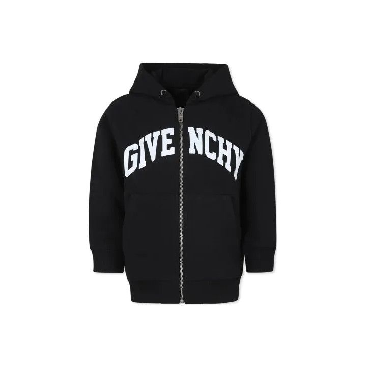 Givenchy Givenchy Kids Black Hooded Zip Jacket with Logo Size US M / EU 48-50 / 2 - 1 Thumbnail