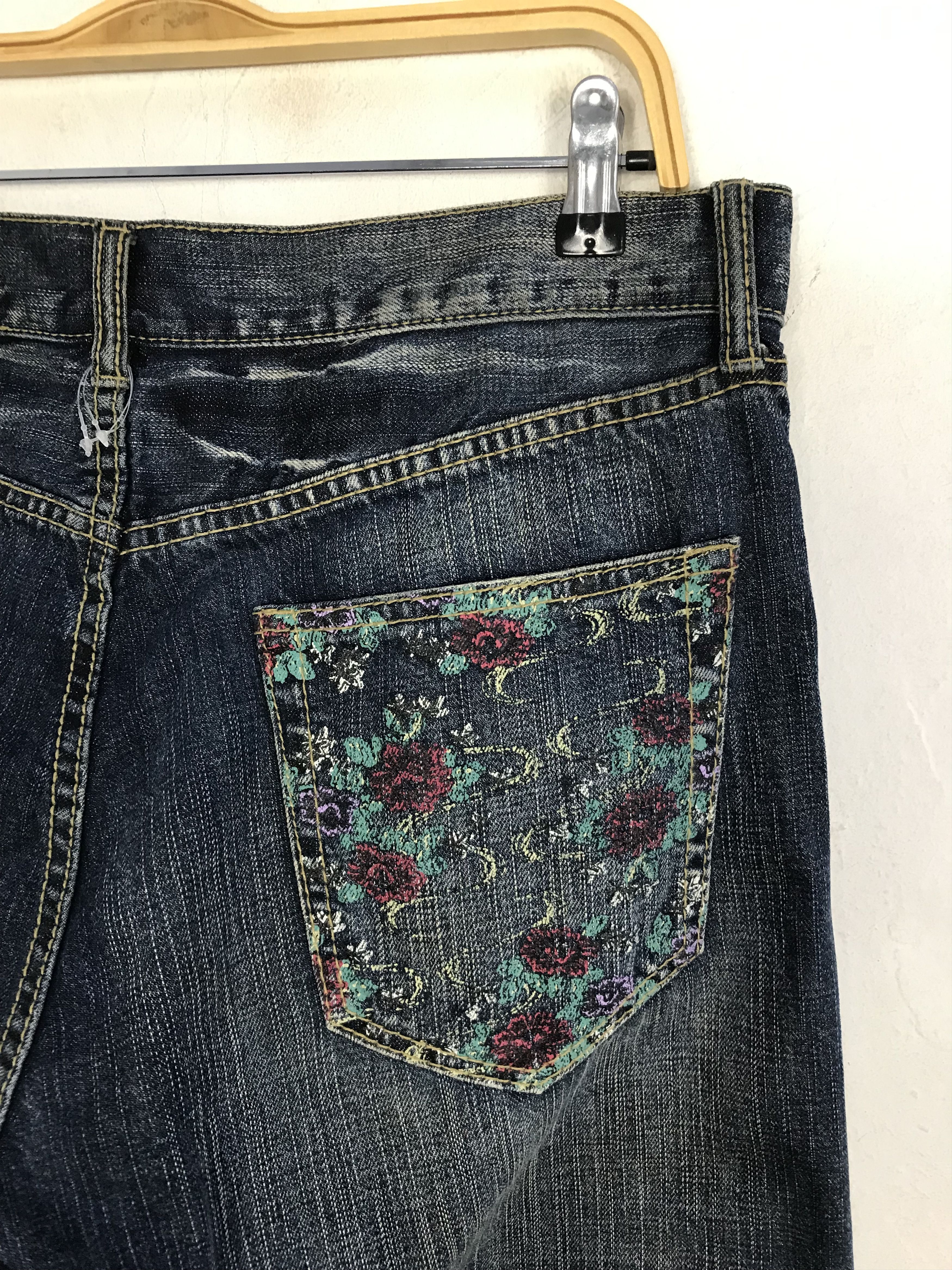 Japanese Brand Vintage Japanese Brand Embroidery Dragon Zipper Jeans Size US 34 / EU 50 - 12 Thumbnail