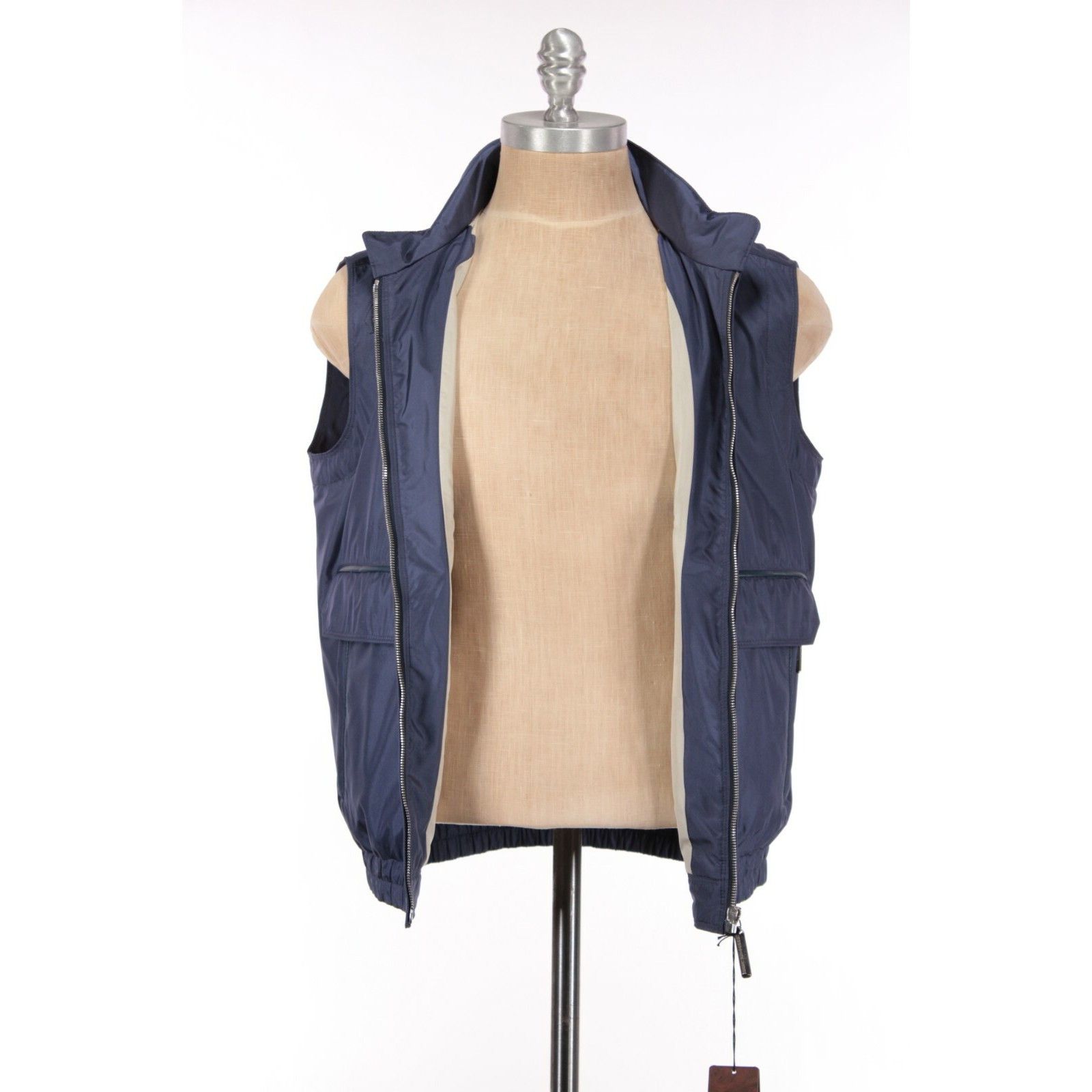 Stefano Ricci Stefano Ricci Vest Size M US In Blue Silk Size US M / EU 48-50 / 2 - 4 Thumbnail
