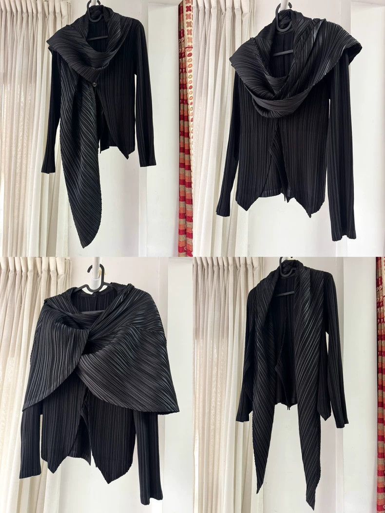 Issey Miyake issey miyake size:3 Black witch's coat Size XXS / US 00 / IT 34 - 1 Thumbnail