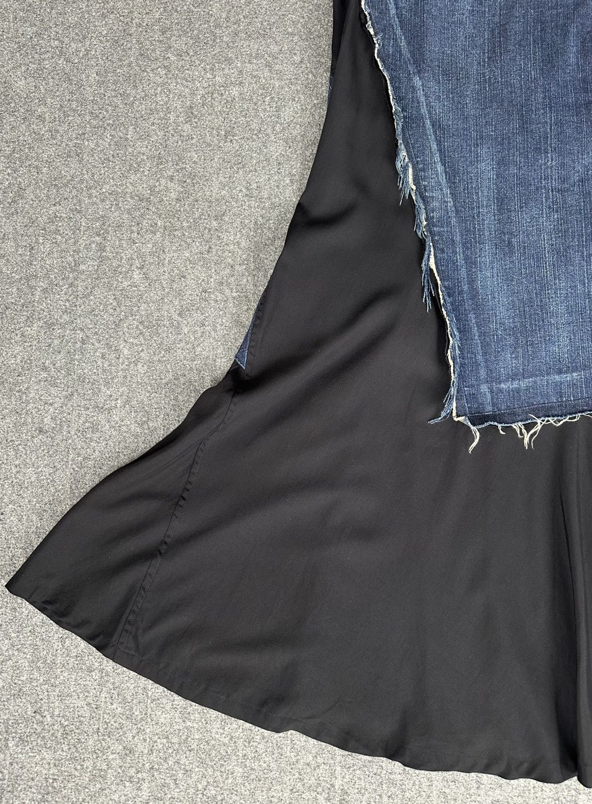 Yohji Yamamoto Y’s - Yohji Yamamoto Deconstructed Denim/Cotton Maxi Skirt Size 28" / US 6 / IT 42 - 4 Thumbnail