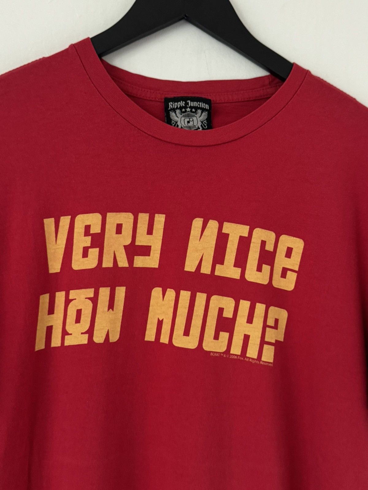 Vintage 2006 Borat Original Very Nice How Much Red Graphic Movie Tee Size US XL / EU 56 / 4 - 4 Thumbnail