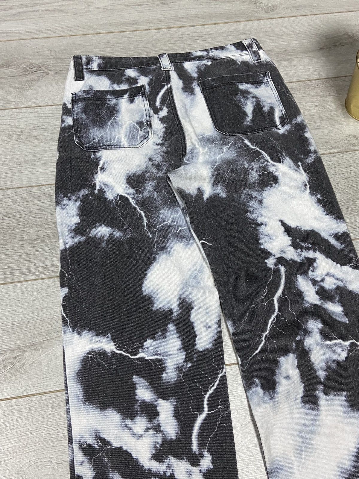 Jaded London Jaded lightning 🌩️ clouds over print designer pants jeans Size US 32 / EU 48 - 10 Thumbnail