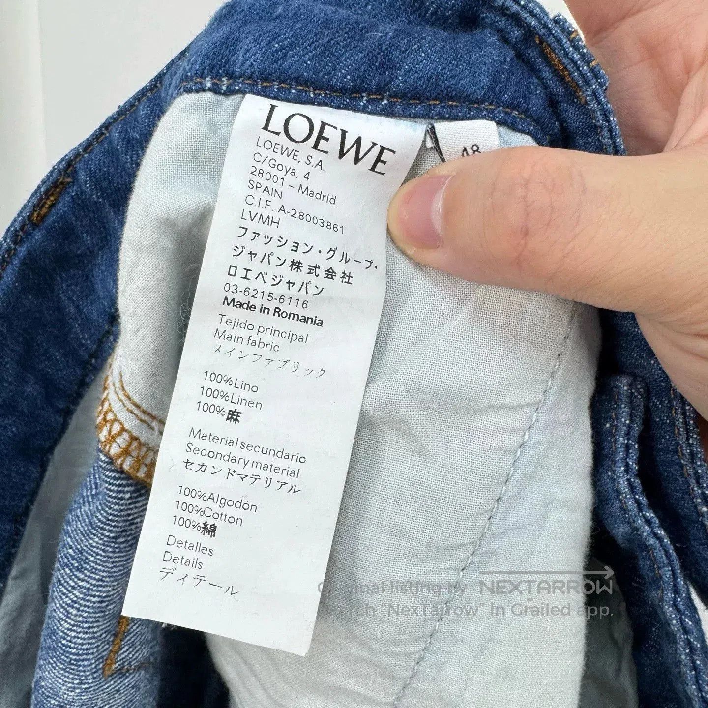 Loewe Loewe Lion Print Letter Leather Patch Jeans. Size US 32 / EU 48 - 7 Thumbnail