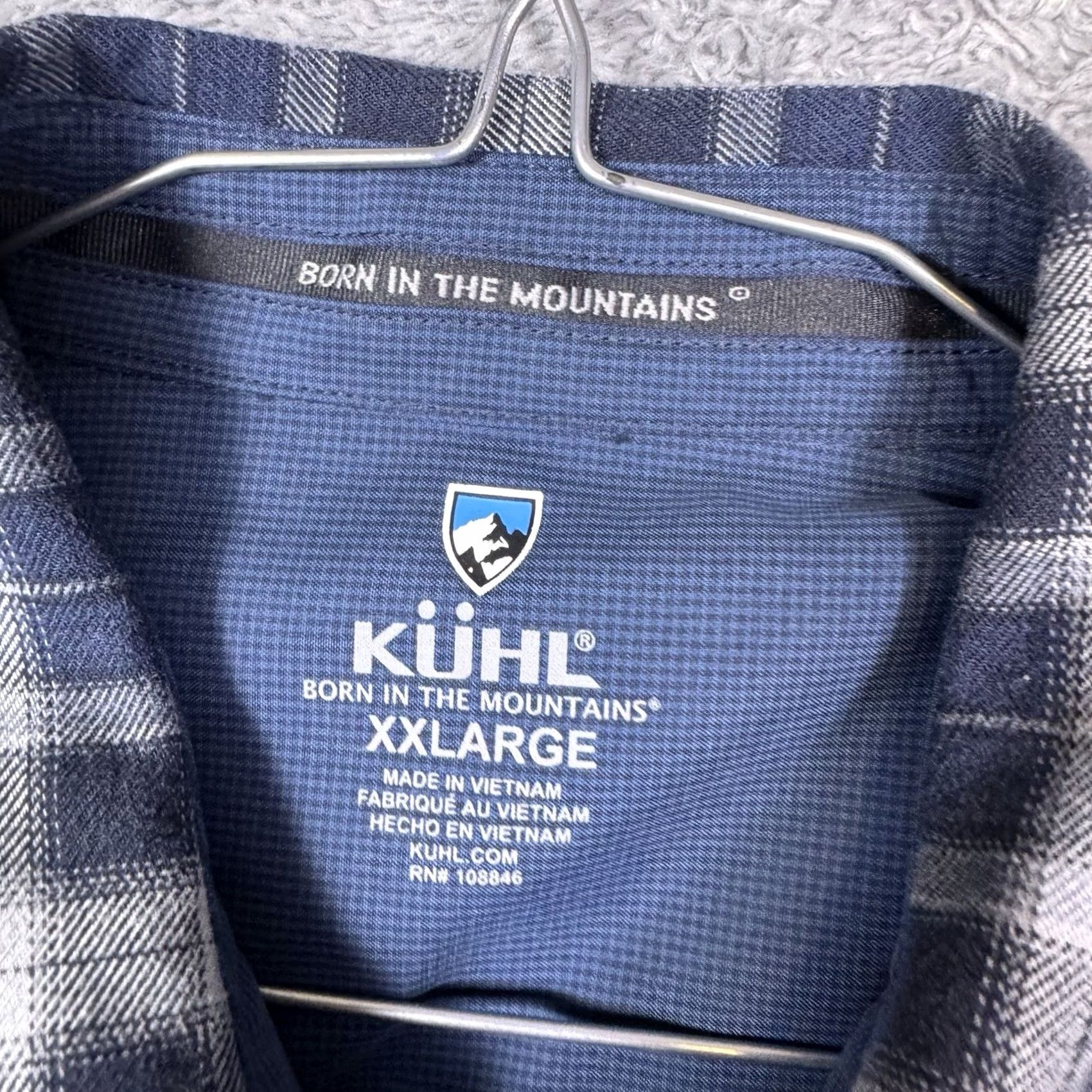 Vintage Kuhl Dillingr Flannel Shirt Men’s 2XL XXL Plaid Long Sleeve Outdoor Hike Blue Size US XXL / EU 58 / 5 - 5 Thumbnail