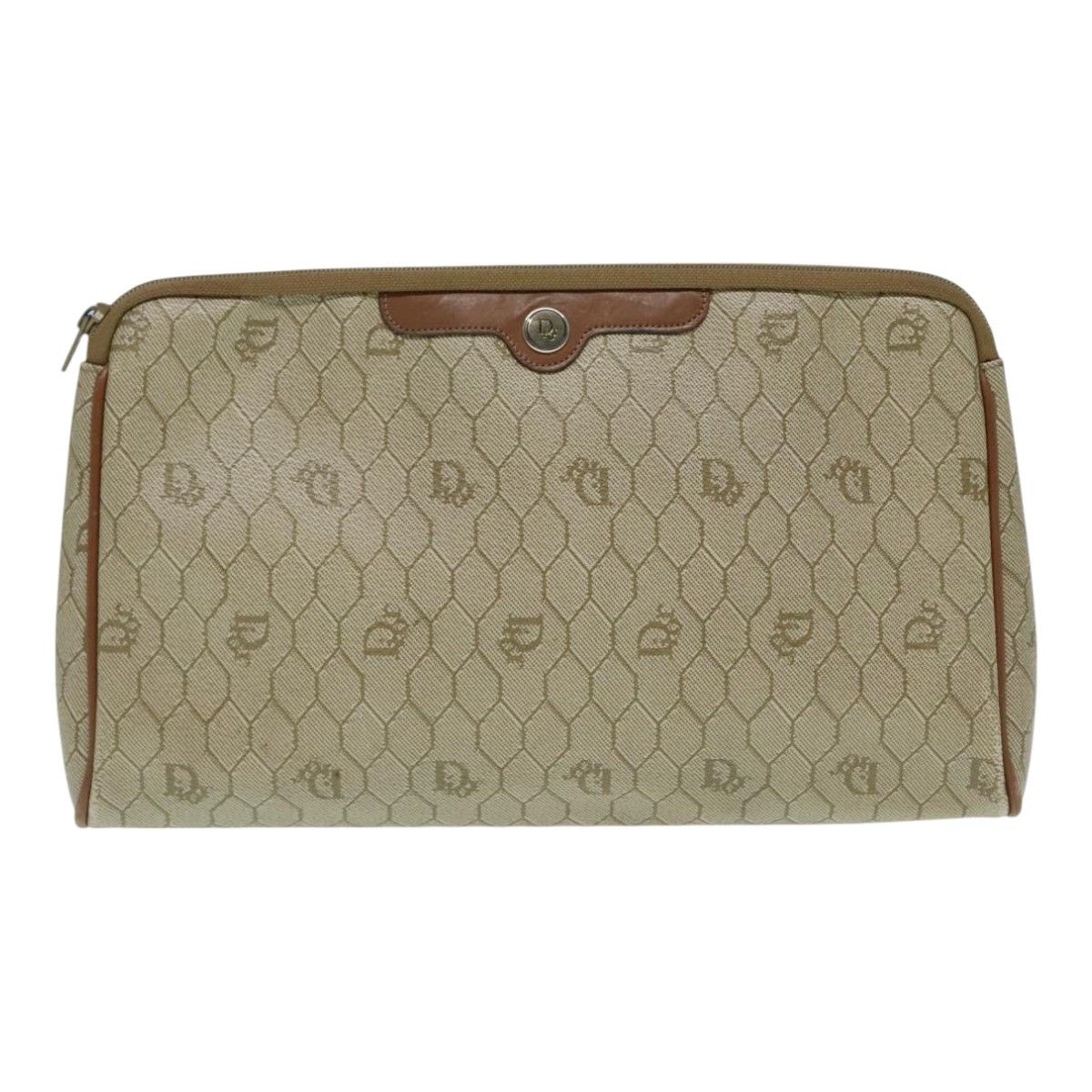 Dior Honeycomb Beige Canvas Clutch Bag (Pre-Owned) Size ONE SIZE - 1 Thumbnail