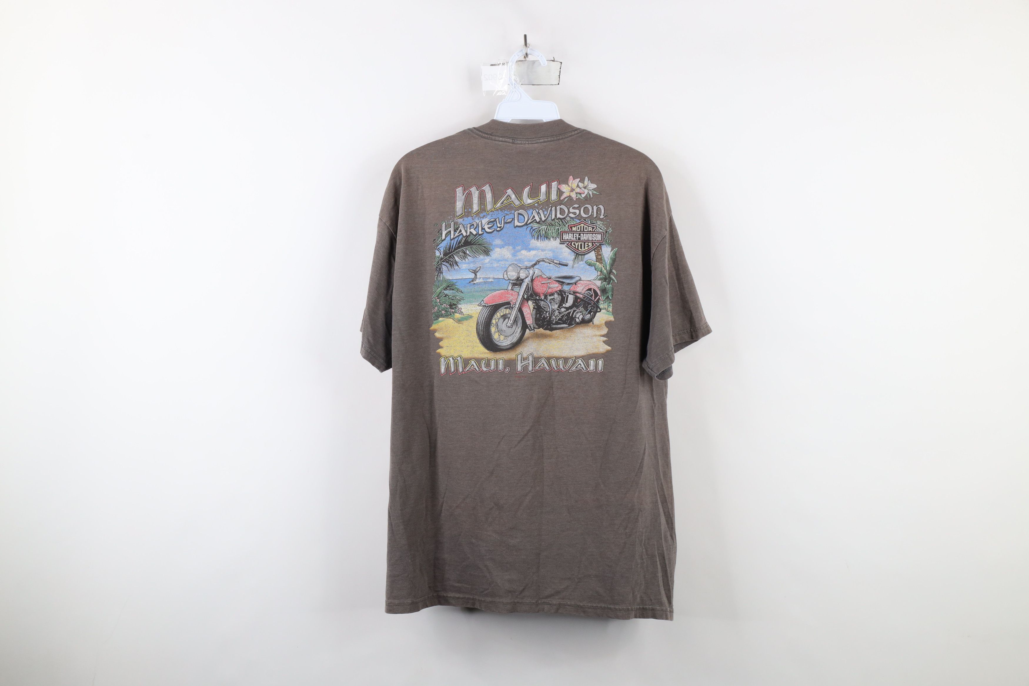Harley Davidson × Vintage Vintage Y2K 2001 Harley Davidson Thin Soft Maui T-Shirt Size US L / EU 52-54 / 3 - 13 Thumbnail
