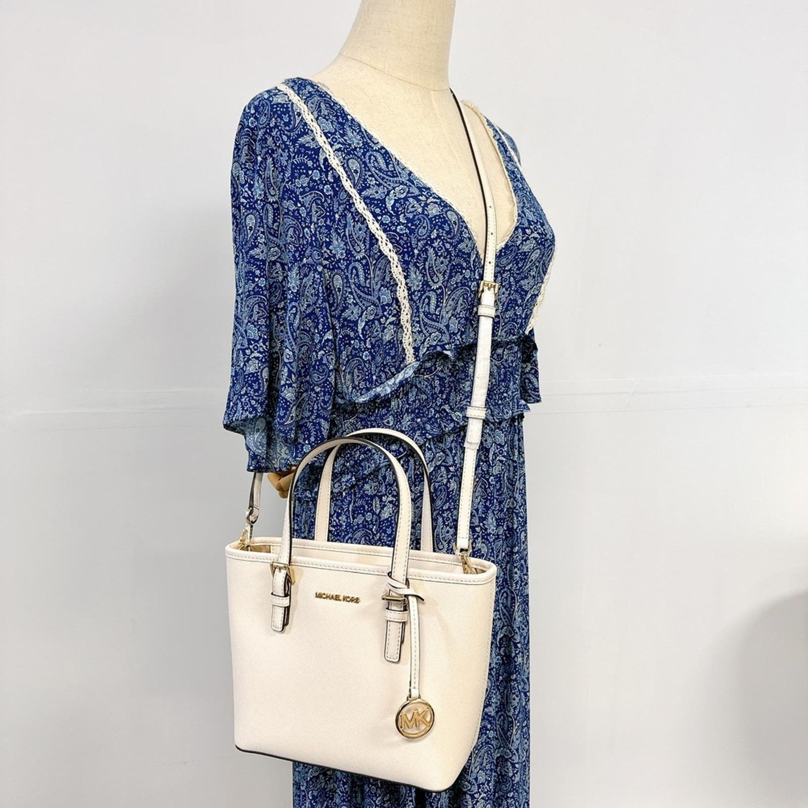 Michael Kors Michael Kors 35T9GTVT0L Jet Set Travel XSmall Leather CREAM Size ONE SIZE - 1 Thumbnail