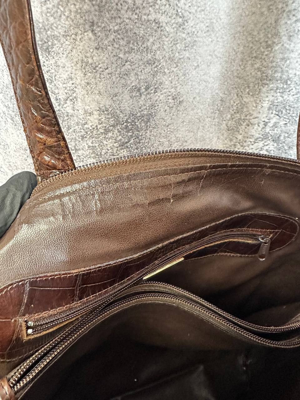 Russell & Bromley Russell & Bromley Italy Croc Embossed Leather Shoulder Bag Size ONE SIZE - 13 Thumbnail