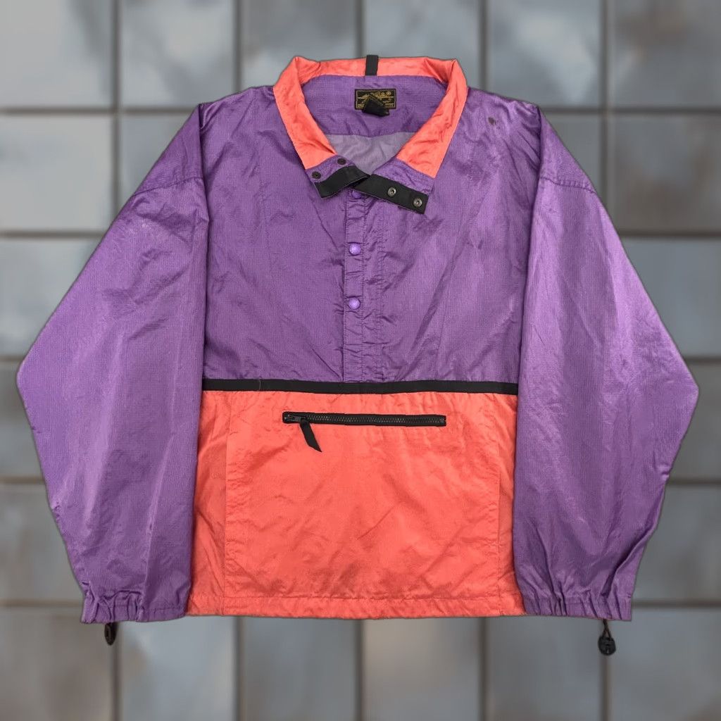Eddie Bauer VINTAGE Eddie Bauer Jacket Mens XL Windbreaker Pouch Nylon 90s Outdoors Purple Red Collared Zip Pocket Size US XL / EU 56 / 4 - 1 Thumbnail