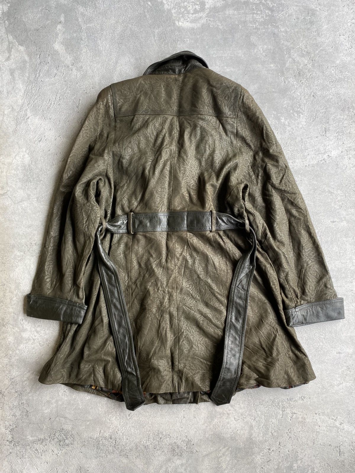 Designer × Vintage Vintage GRES Paris Leather Coat Size M / US 6-8 / IT 42-44 - 15 Thumbnail