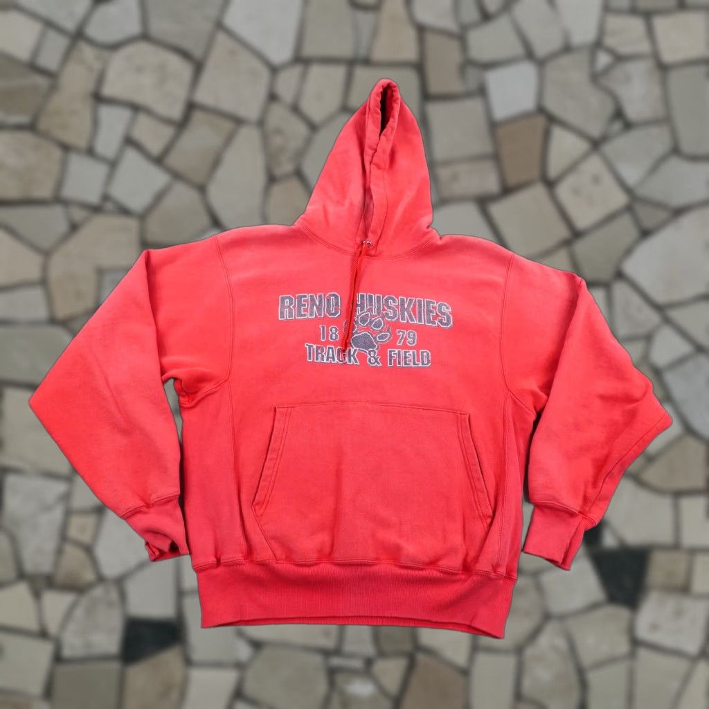 Champion VINTAGE Reno Huskies Hoodie Mens Medium Red Champion Reverse Weave Sweatshirt Size US M / EU 48-50 / 2 - 1 Thumbnail