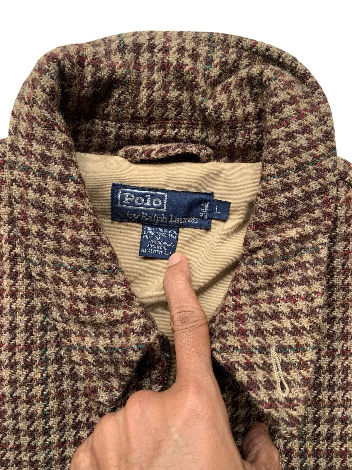 Polo Ralph Lauren Vintage polo ralph lauren houndstooth pattern wool knitted Size US L / EU 52-54 / 3 - 9 Thumbnail