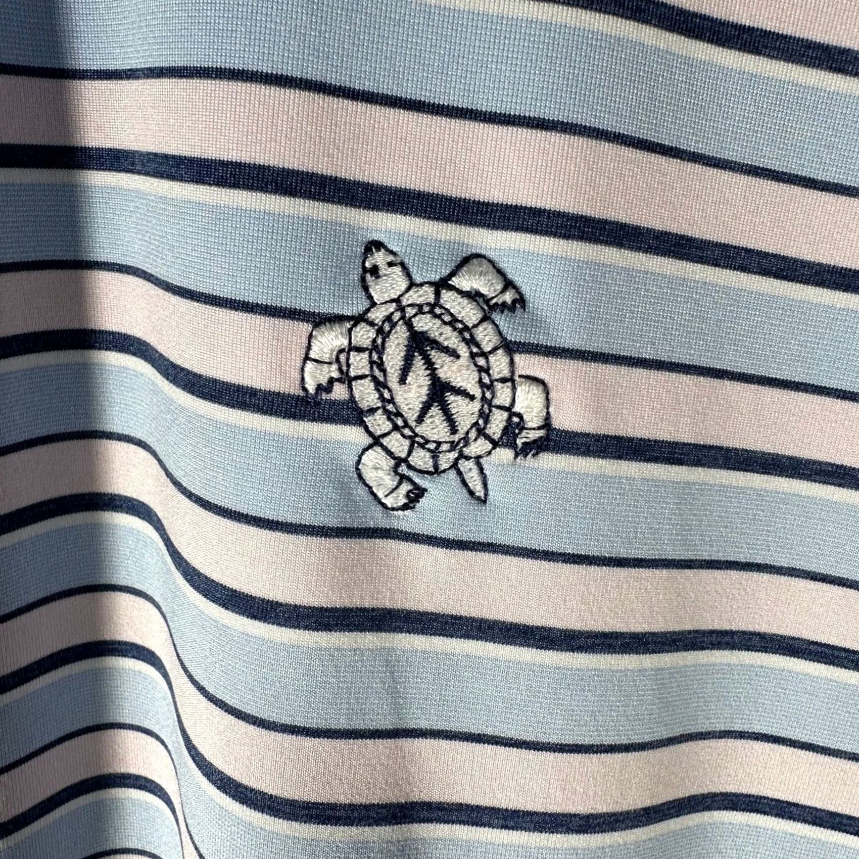 Peter Millar Peter Millar Polo Shirt Mens XL Multicolor Stripe Short Sleeve Moisture Wicking Golf Logo Embroidered Turtle Classic Summer Comfort Size US XL / EU 56 / 4 - 6 Thumbnail