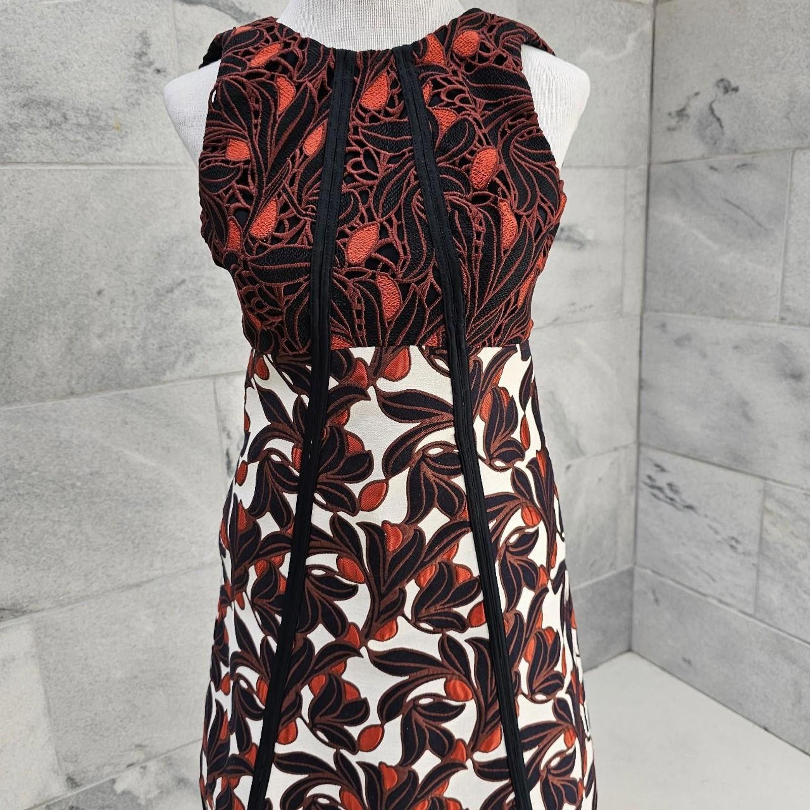 Ann Taylor Ann Taylor Women's Red and Navy Dress Size XXS / US 00 / IT 34 - 2 Thumbnail