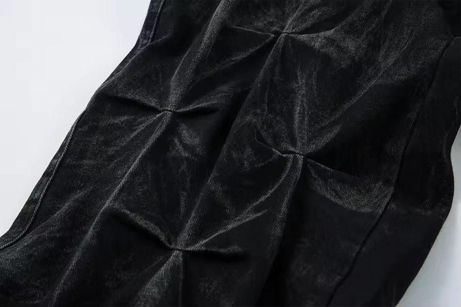 Vintage Avant-Garde Black Patterned Wide-Leg Pants Size US 30 / EU 46 - 8 Thumbnail