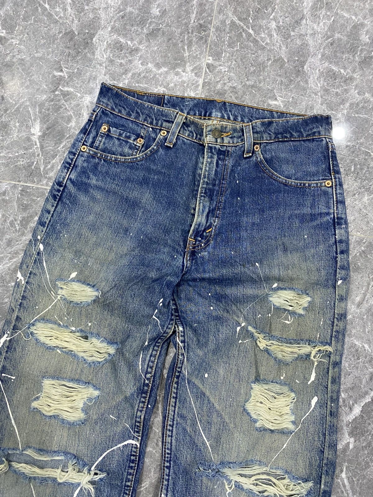 Levi's Vintage Clothing Vintage Levi’s 519 Distressed Denim Jeans Size US 30 / EU 46 - 3 Thumbnail