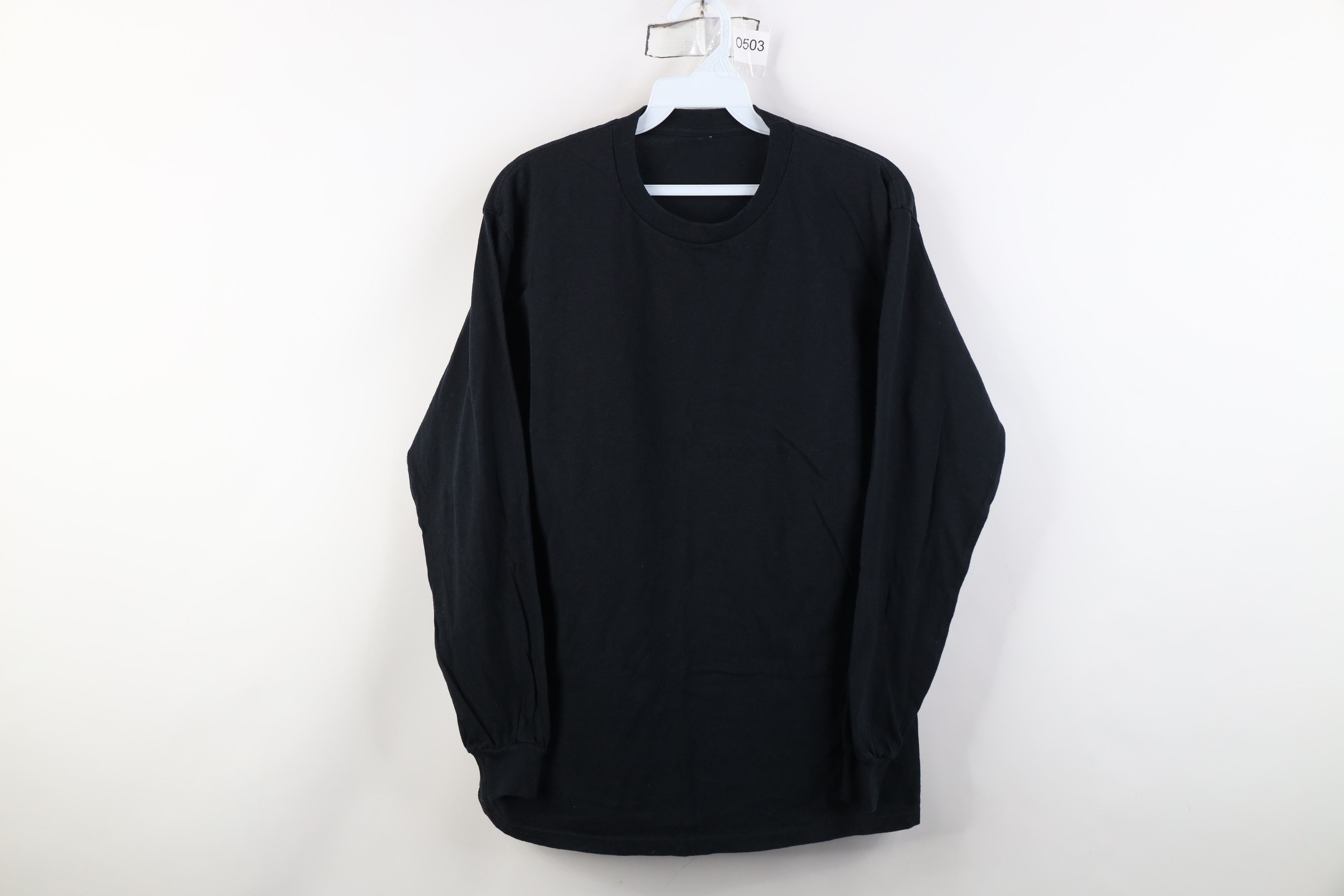 Vintage Vintage 90s Y2K Streetwear Cotton Long Sleeve T-Shirt Black Size US M / EU 48-50 / 2 - 1 Thumbnail