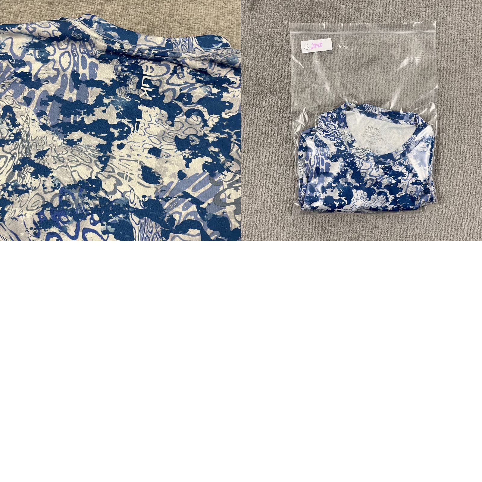 Vintage HUK Shirt Mens XL Blue Camo Long Sleeve Performance Fishing Outdoor Shirt XL Men Blue Camouflage Crew Neck Pullover Lightweight Breathable Quick Dry Size US XL / EU 56 / 4 - 8 Thumbnail