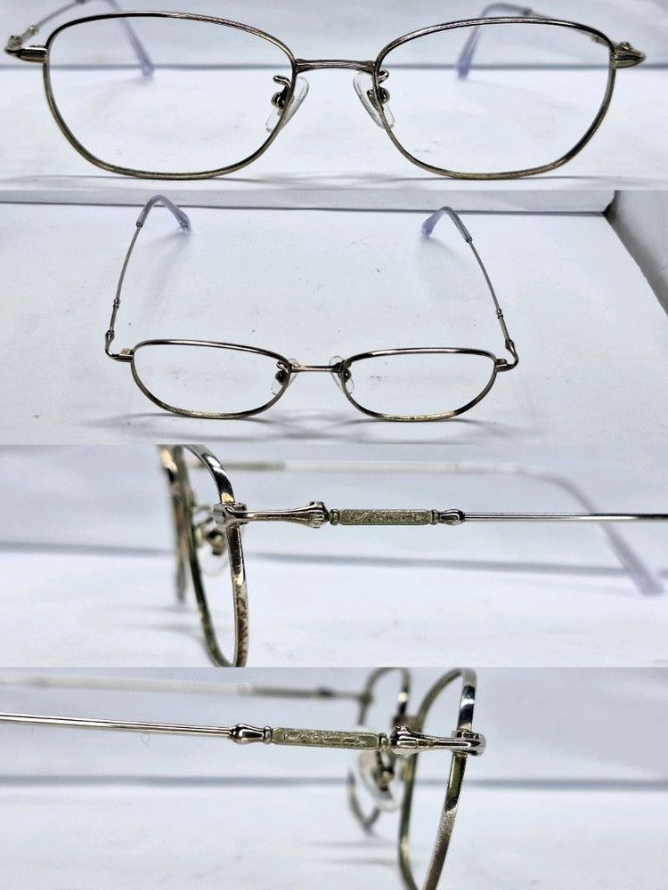 Lancel 80s LANCEL Paris Classic Oval Silver Metal Glasses Japan Size ONE SIZE - 9 Thumbnail