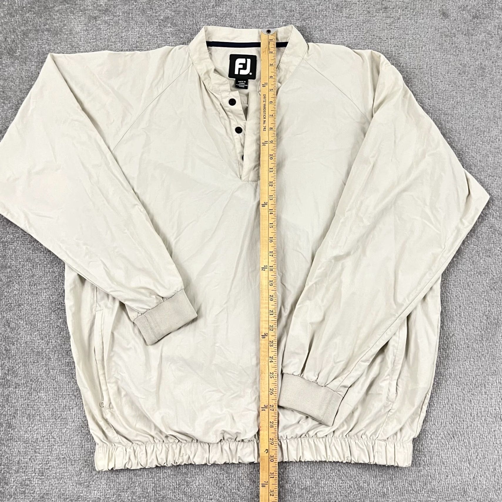 Footjoy FootJoy Jacket Mens XL Brown Nylon Windbreaker Golf Pullover Long Sleeve Outdoor Sports Windbreaker Pockets Regular Fit Breathable Zipped Pockets Size US XL / EU 56 / 4 - 3 Thumbnail