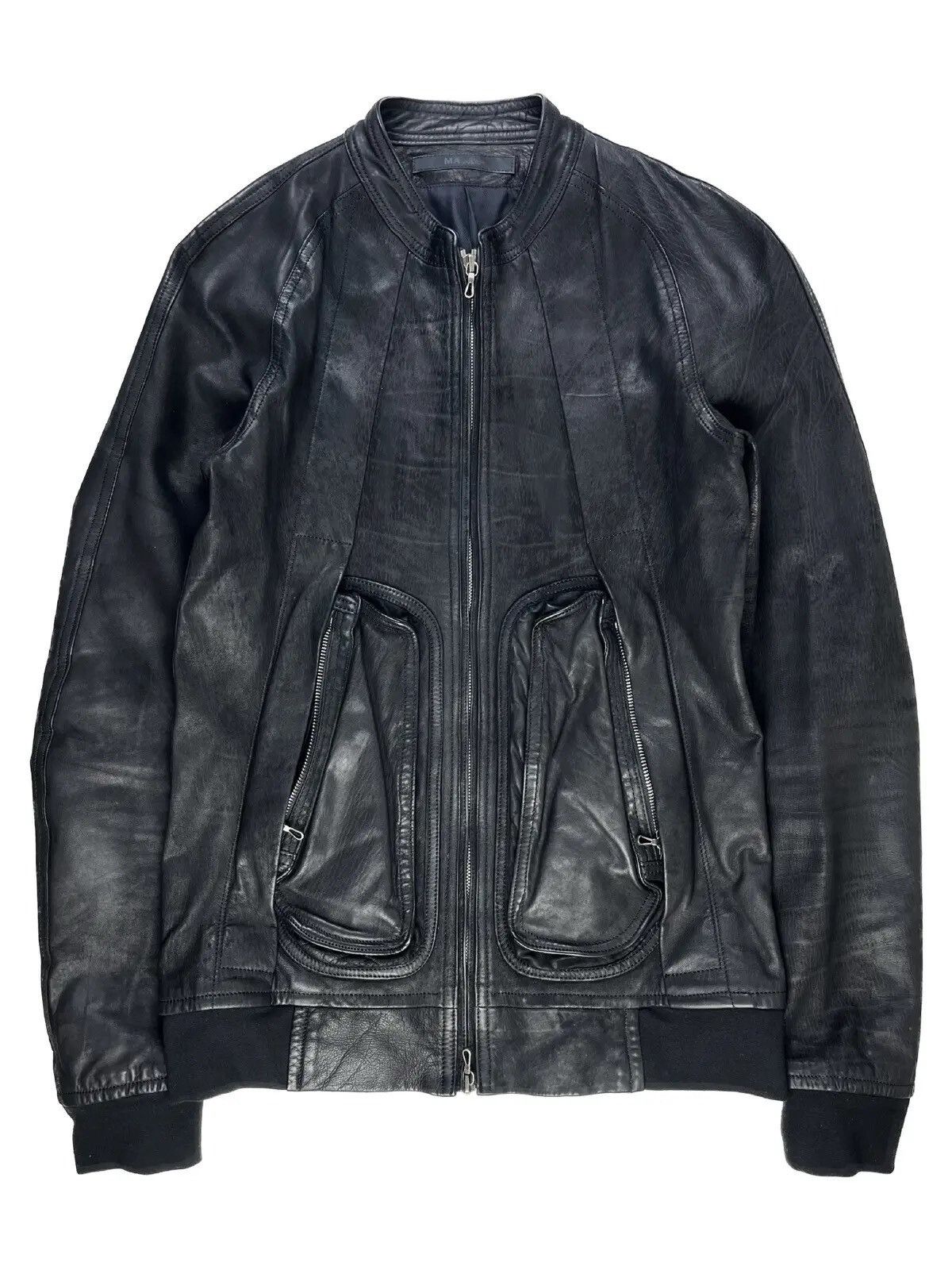 Julius Julius Lambskin Distressed Bomber Jacket Size US S / EU 44-46 / 1 - 1 Thumbnail