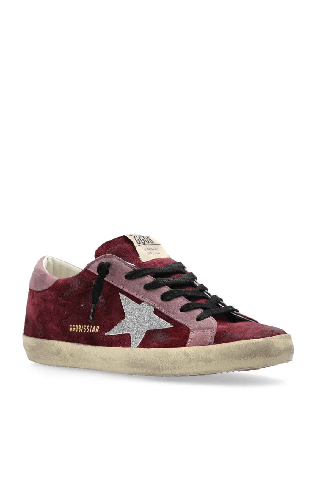 Golden Goose Super-Star Wmn Burg/Pink Glitter Sneakers