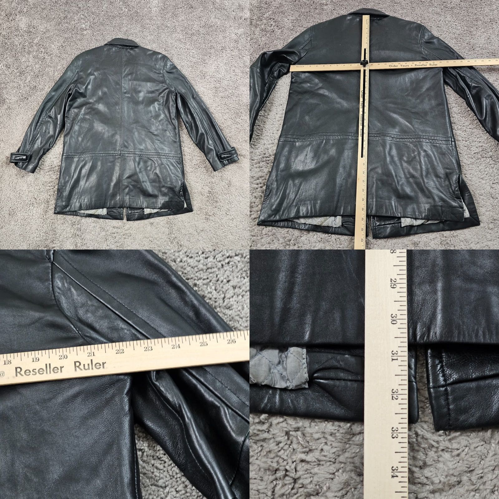 Vintage Pelle Studio Jacket Mens M Black Leather Toggle Button Coat Overcoat N/A 90s Outdoor Mens Size US M / EU 48-50 / 2 - 8 Thumbnail