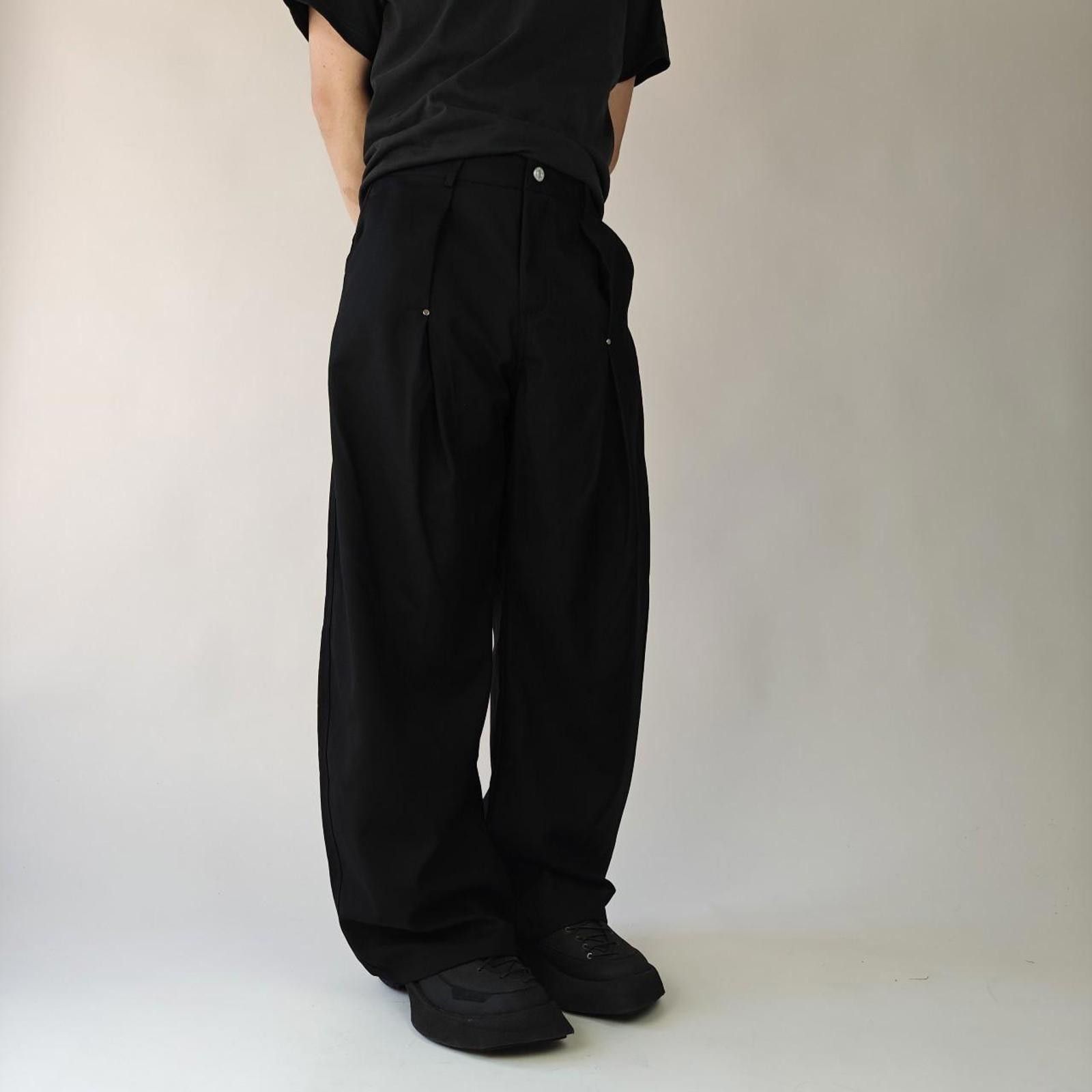 Other Black pleated wide leg pants Size US 31 - 4 Thumbnail
