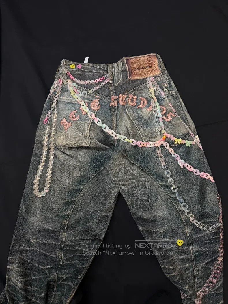Acne Studios Acne Studios Distressed Washed Candy Chain 3D Printed Jean Size US 30 / EU 46 - 1 Thumbnail