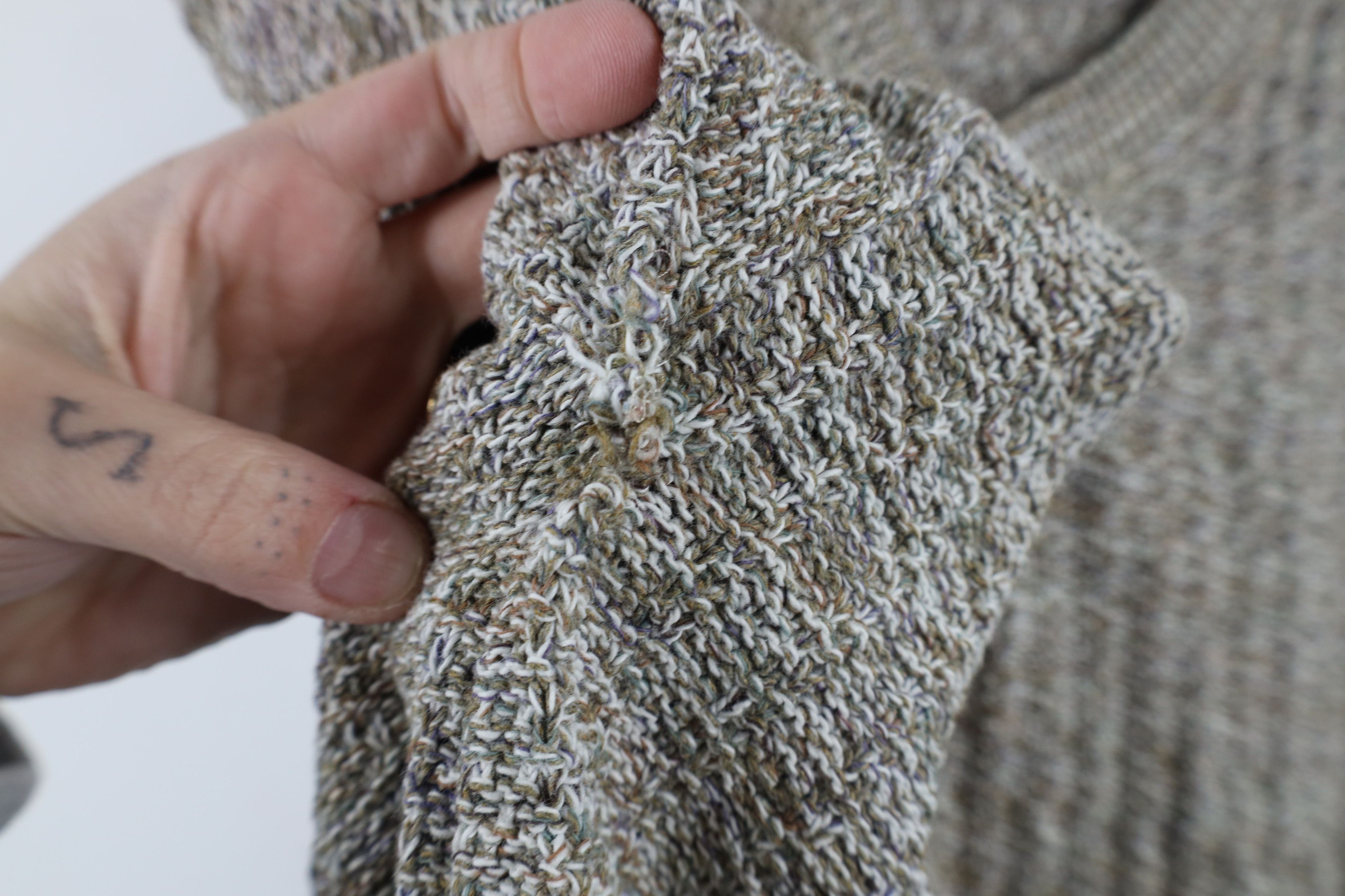 Vintage Vintage 90s Streetwear Hand Framed Knit Henley Sweater USA Size US XL / EU 56 / 4 - 8 Thumbnail