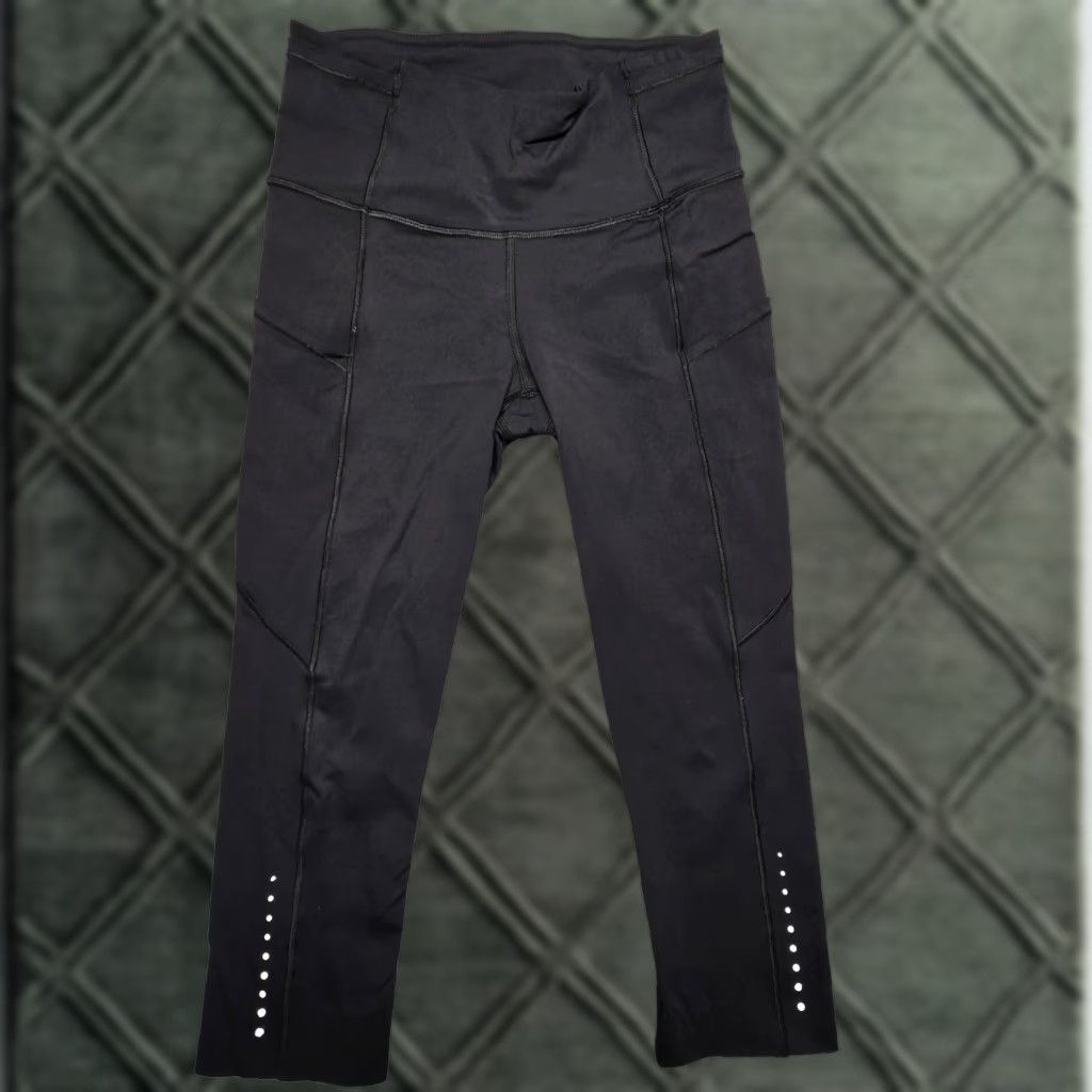 Lululemon Lululemon Leggings Womens 4 Black High Rise Capri Pockets Reflective Athletic Size 27" / US 4 / IT 40 - 1 Thumbnail
