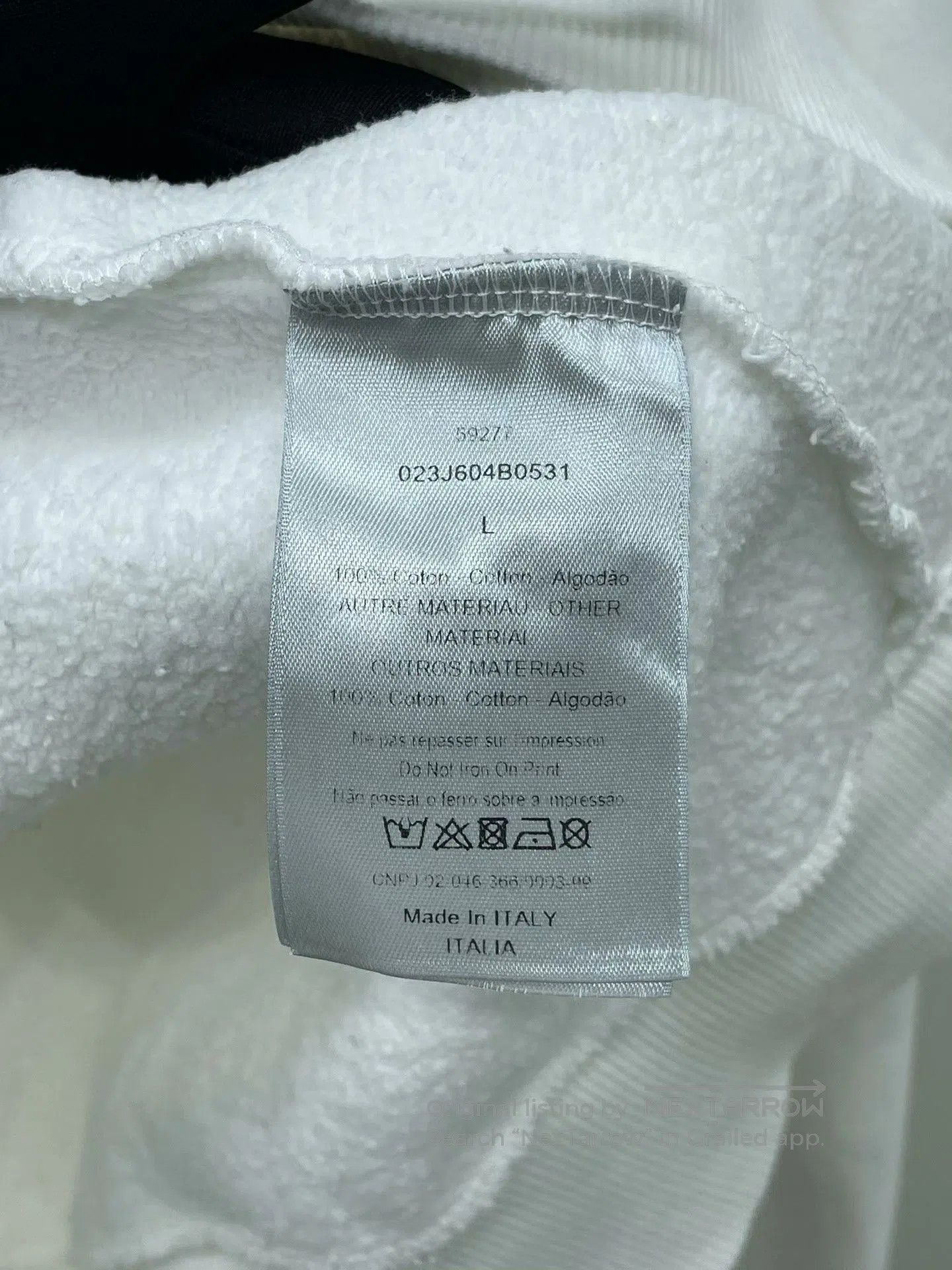 Dior Dior White Pullover Sweatshirt. Size US L / EU 52-54 / 3 - 7 Thumbnail