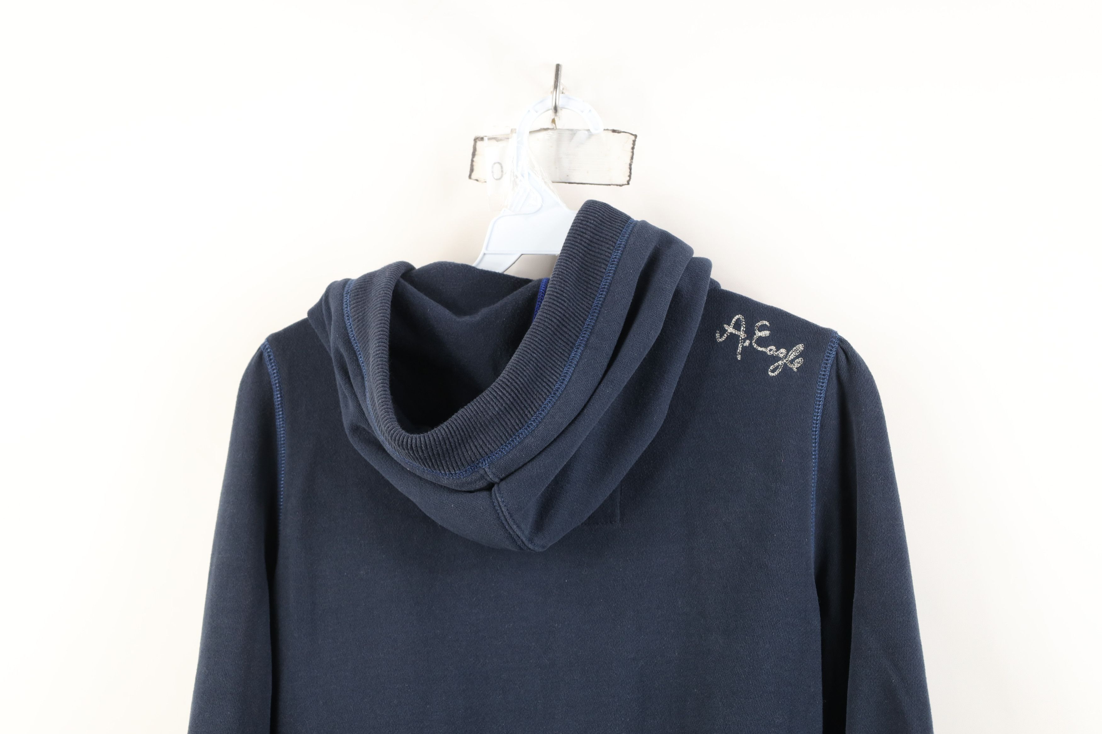 American Eagle Outfitters Vintage 90s Y2K American Eagle Babydoll Full Zip Hoodie Blue Size M / US 6-8 / IT 42-44 - 15 Thumbnail