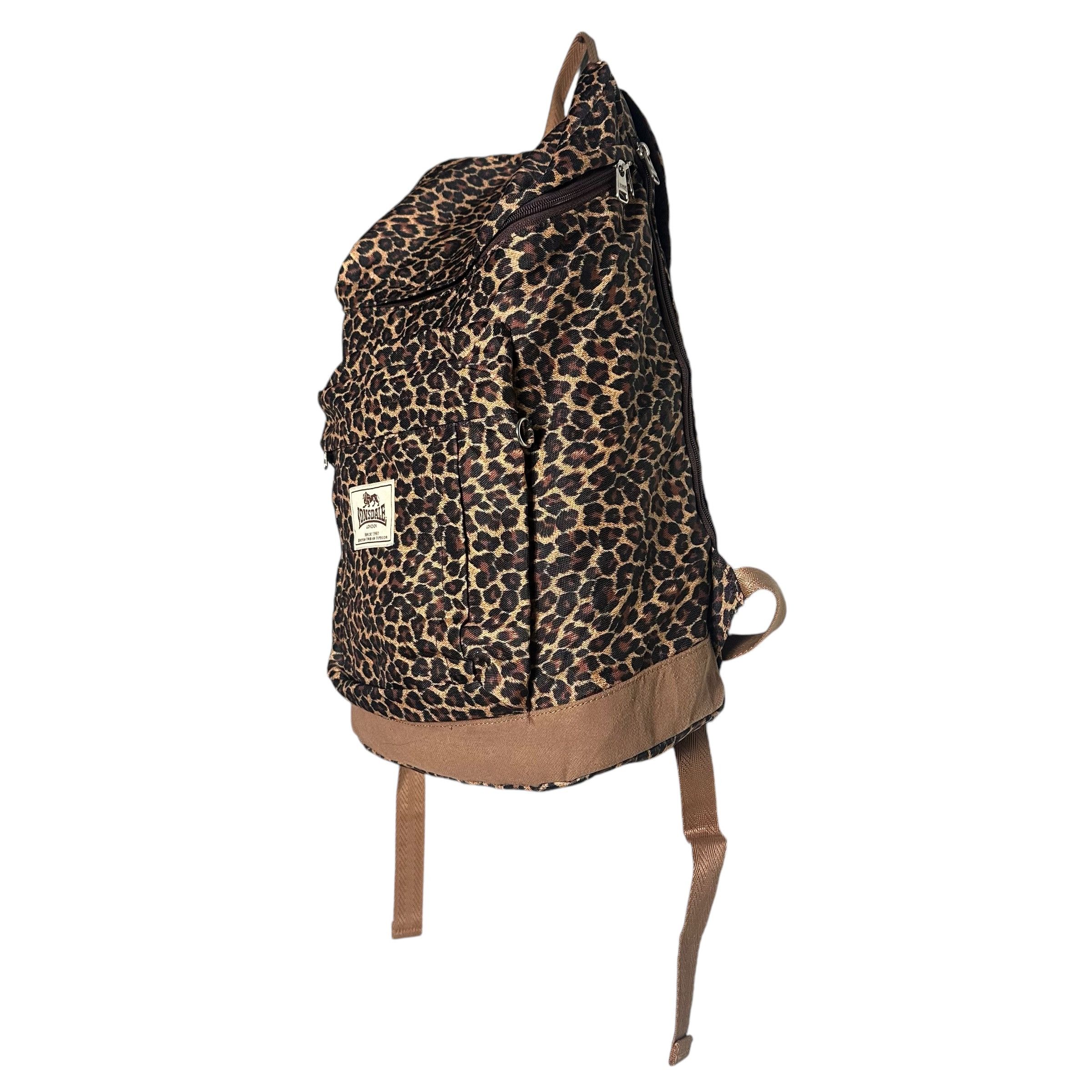 Lonsdale × Vintage 🔥RARE🔥Vintage Lonsdale London Leopard Backpack Bag Size ONE SIZE - 5 Thumbnail