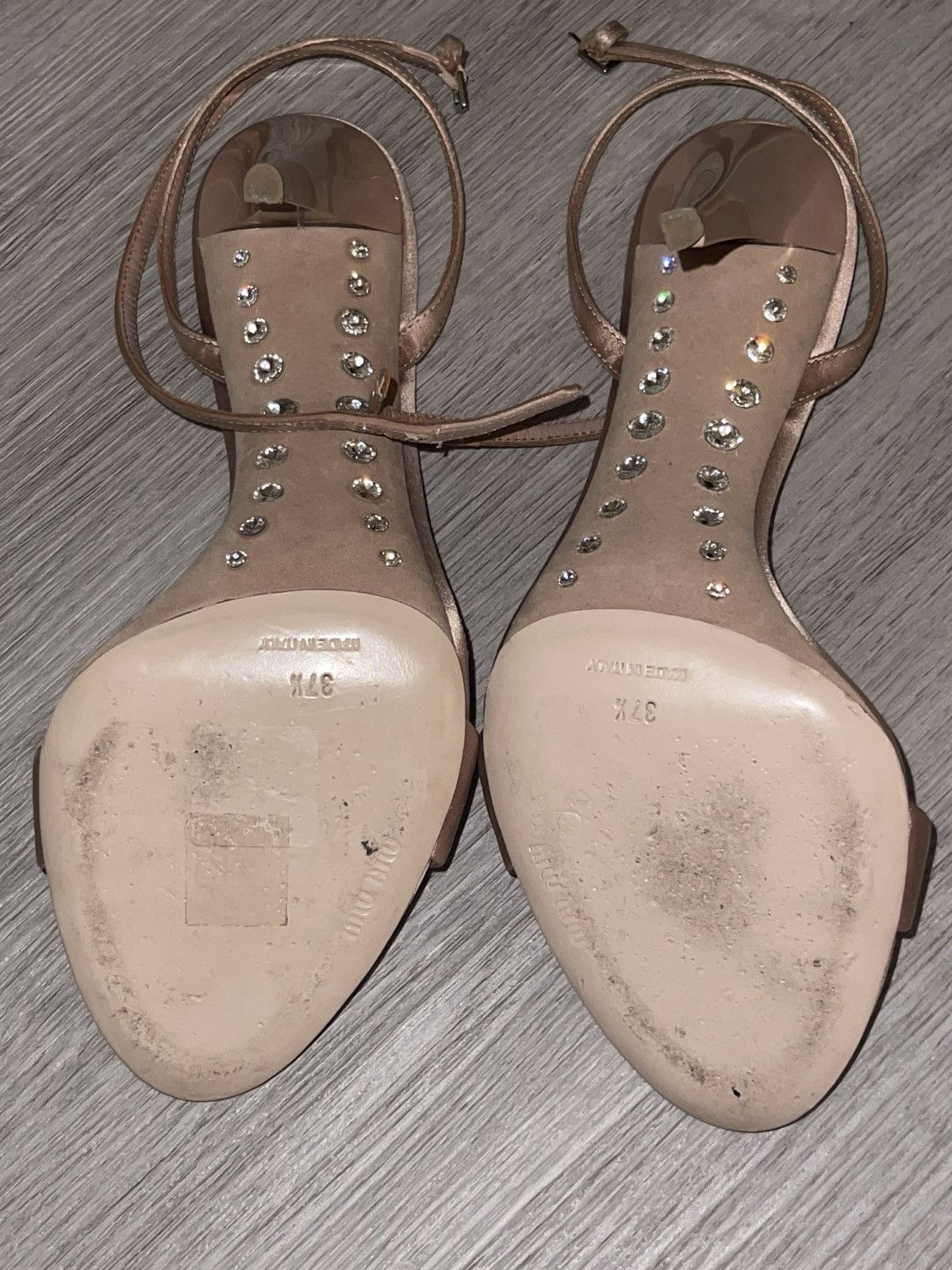 Miu Miu Miu Miu satin crystal heels Size US 7.5 / IT 37.5 - 4 Thumbnail
