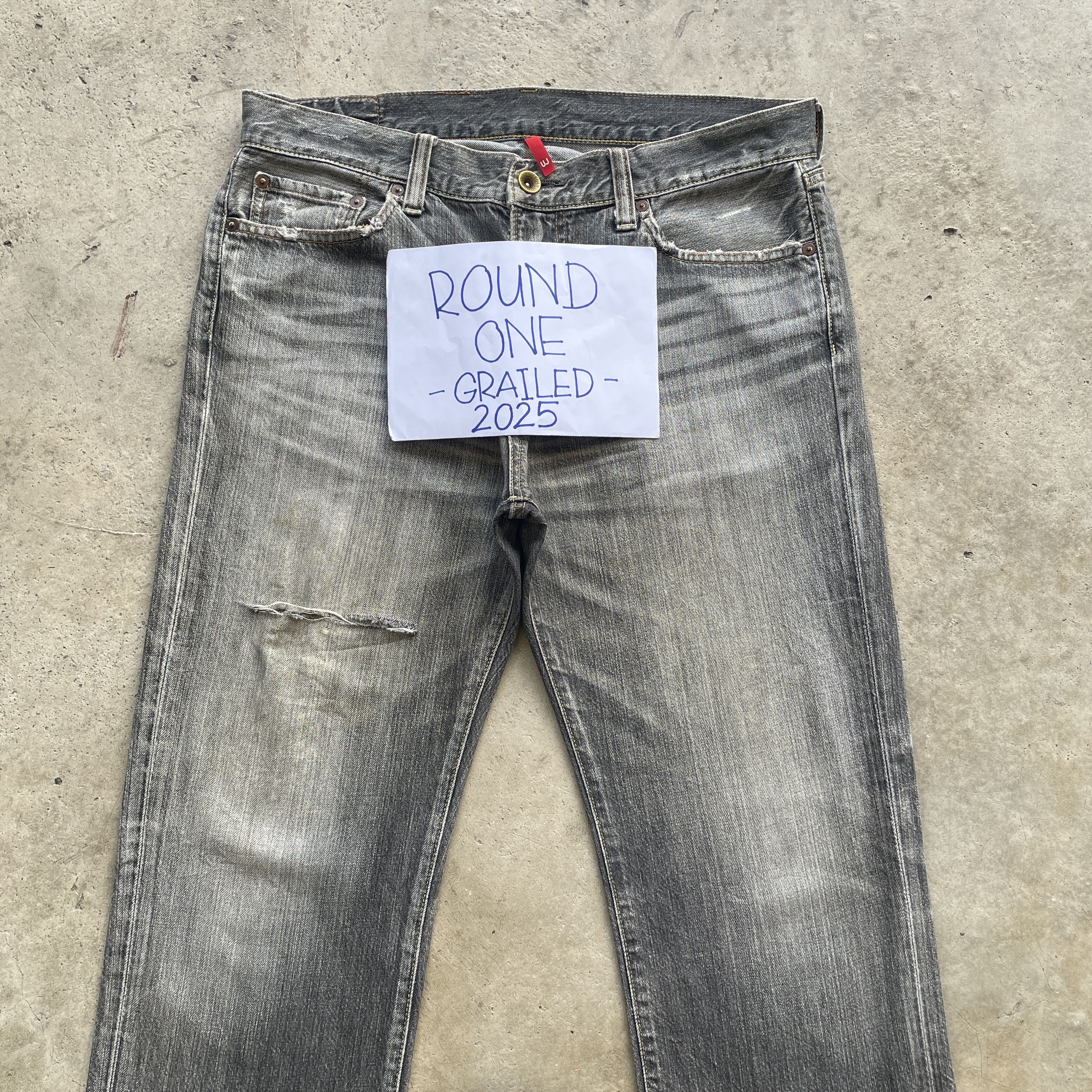 Japanese Brand VINTAGE JAPAN BLACK FADED DENIM DISTRESSED JEANS PANTS W35 Size US 35 - 3 Thumbnail