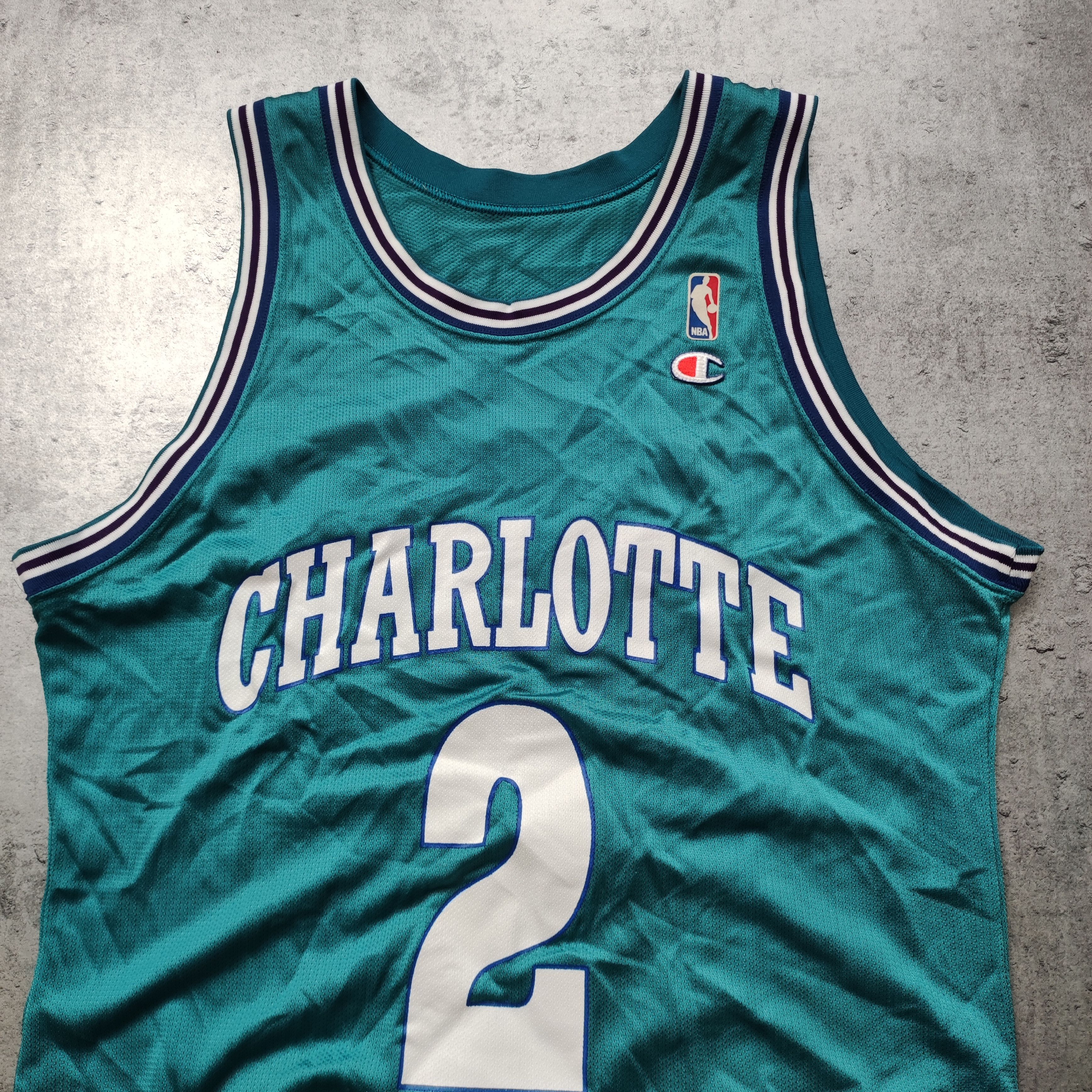 Champion × NBA × Vintage RARE Vintage 90s Authentic Charlotte Champion NBA Jersey Size US M / EU 48-50 / 2 - 5 Thumbnail