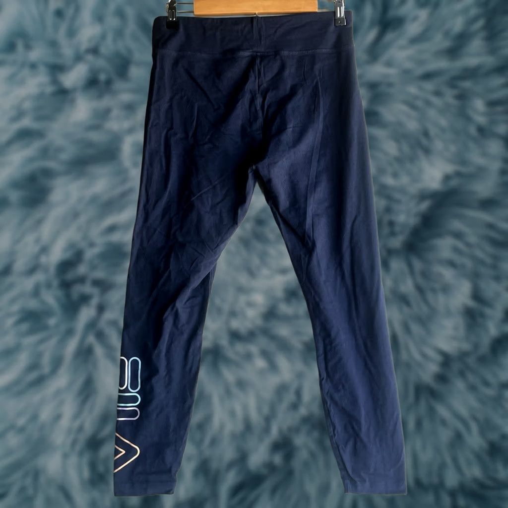 Fila FILA Leggings Logo on Pant Leg Blue Women Size L Regular Activewear Women Leggings Ankle Logo Size 36" / US 14 / IT 50 - 1 Thumbnail