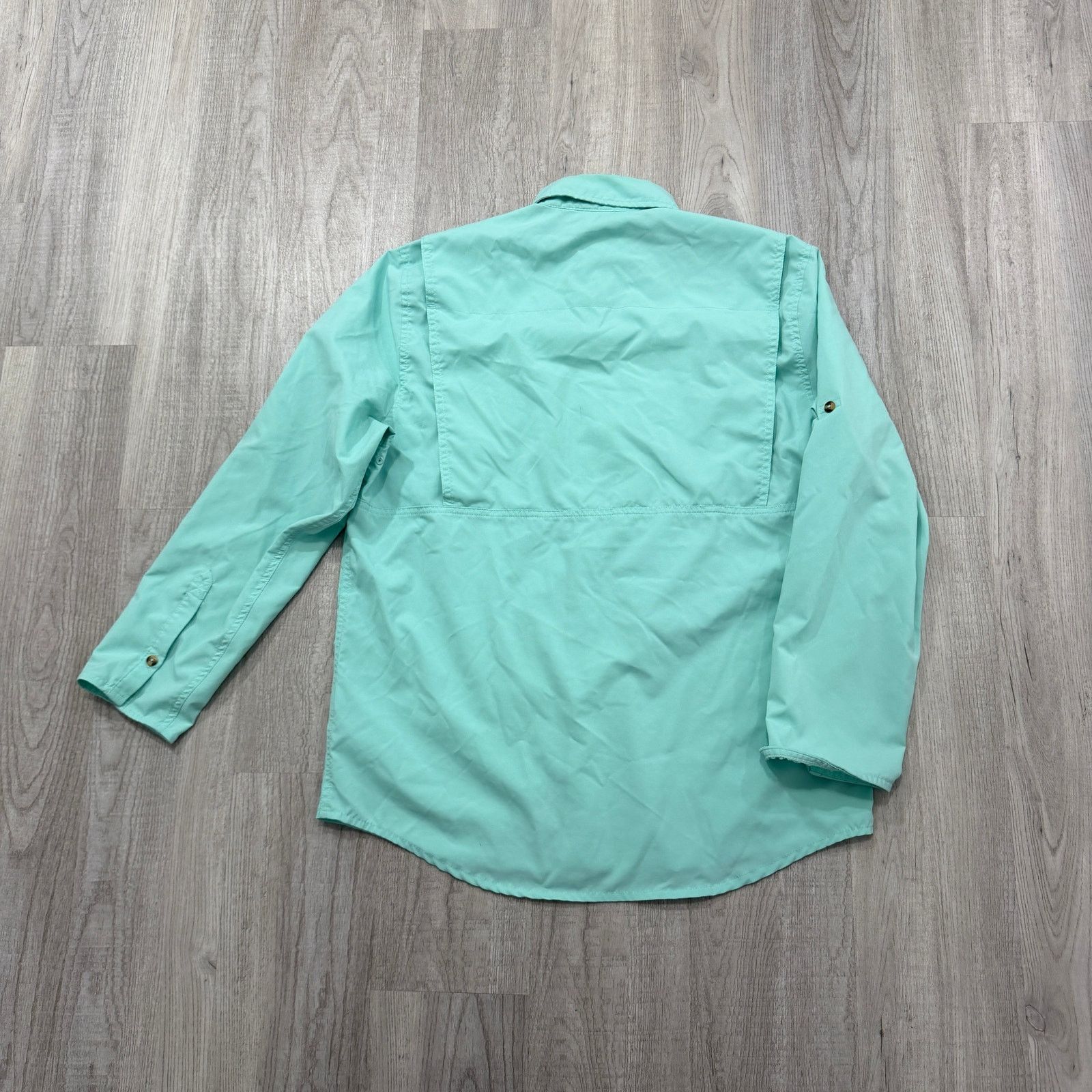 L.L. Bean LL Bean Tropicwear Shirt Medium Teal Long Sleeve Button Size US M / EU 48-50 / 2 - 6 Thumbnail