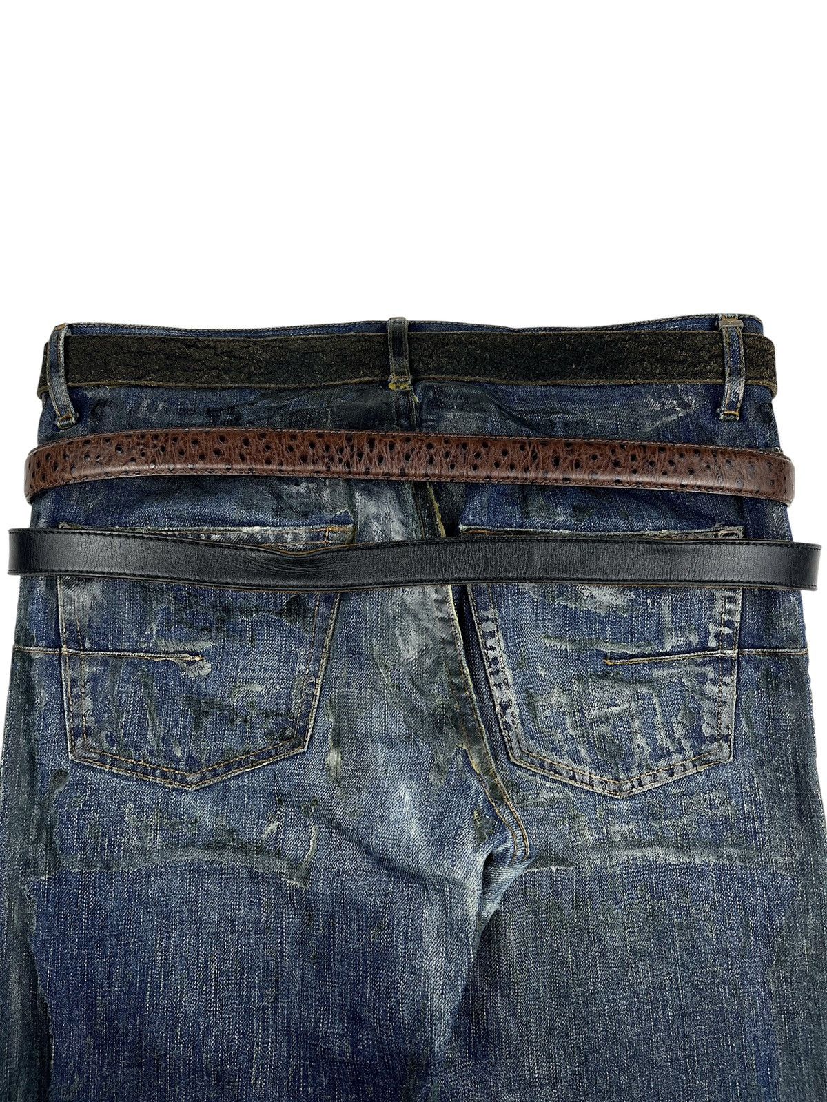 Comme des Garcons Comme des Garcons Homme Ostrich Leather Pattern Buckle Belt Size ONE SIZE - 3 Thumbnail