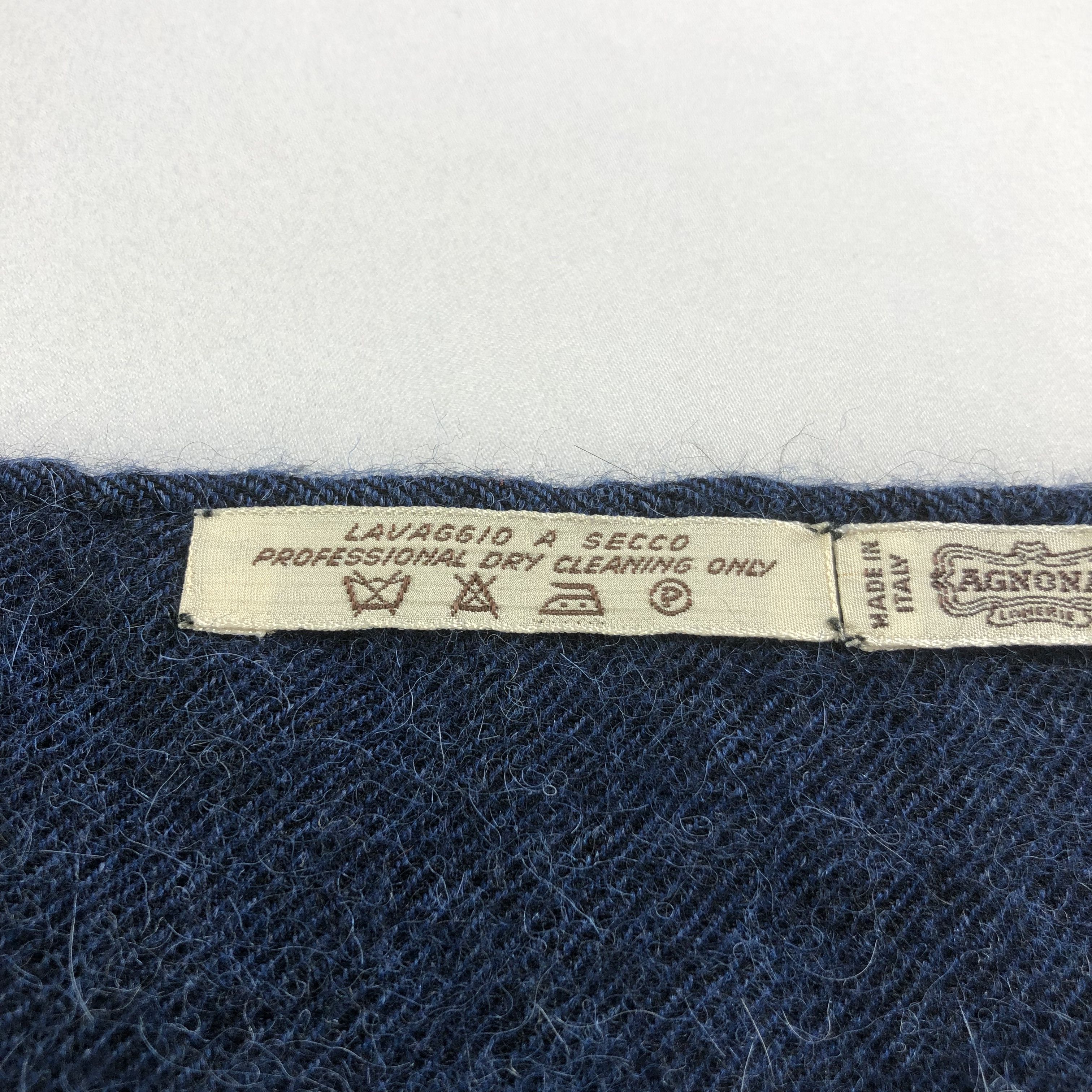 Agnona Agnona Blue Alpaca Scarf Muffler V1677 Size ONE SIZE - 6 Thumbnail