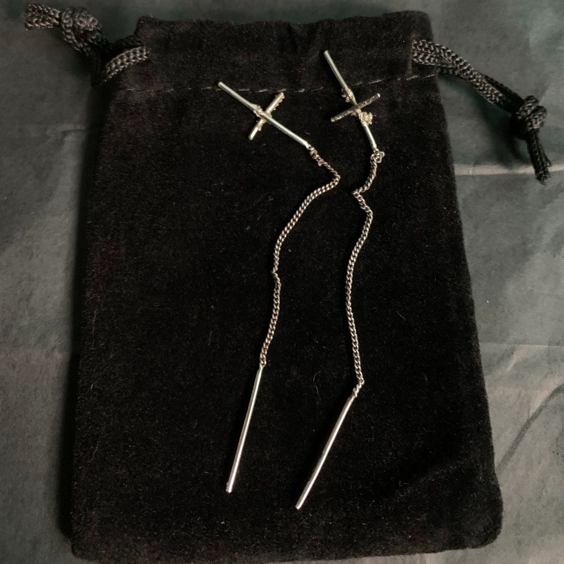 Other Jess Blak Aus Distressed Cross Sterling Silver Earrings Size ONE SIZE - 3 Thumbnail