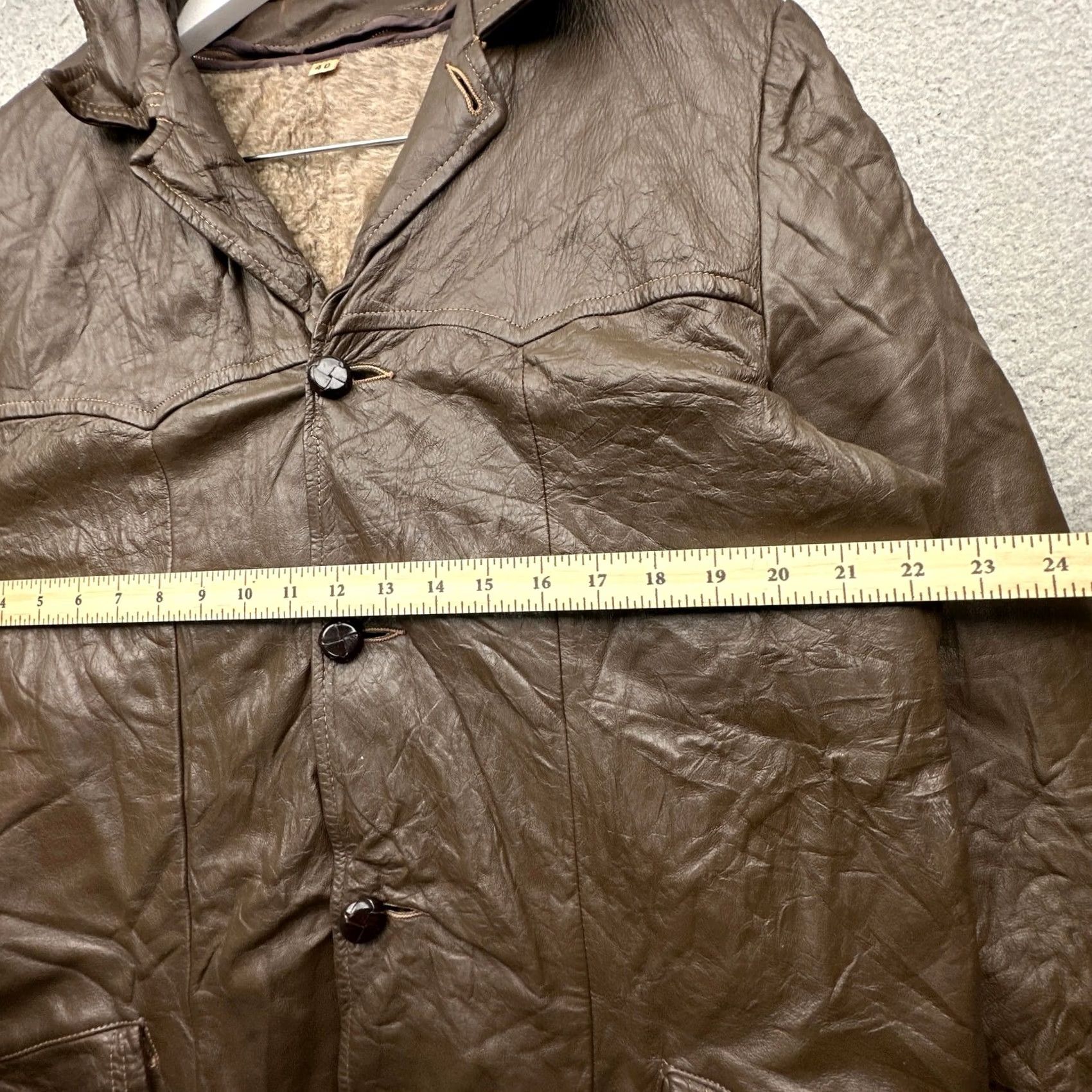 Vintage VINTAGE Grais Cabretta Leather Coat Jacket Mens 40 Medium Brown Faux Fur Lined Overcoat Leather Coat Mens 40 Medium Brown Mens Size US XXS / EU 40 - 6 Thumbnail